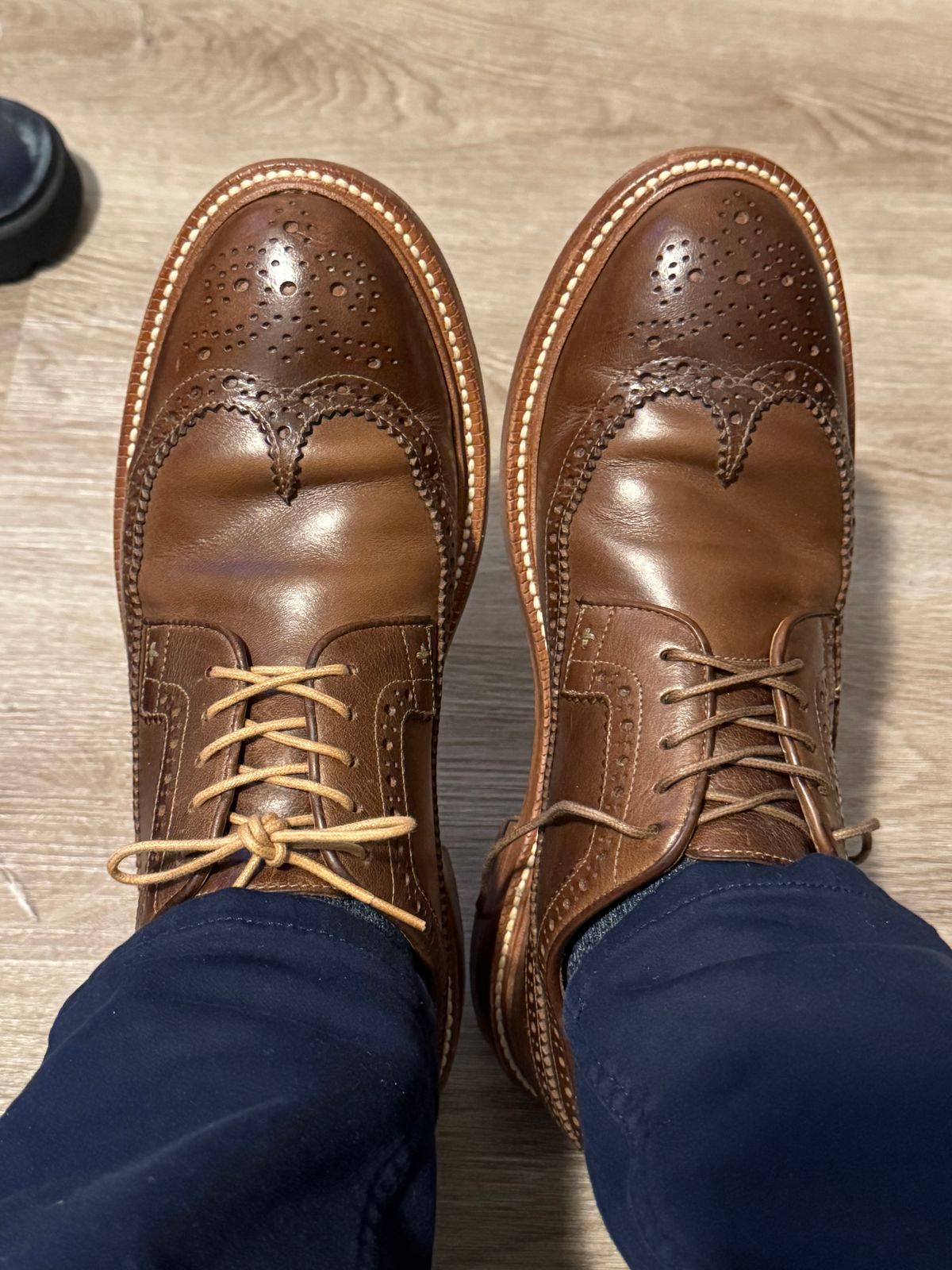 Photo by Bota71 on March 1, 2026 of the Grant Stone Longwing in Horween Dune Chromexcel.