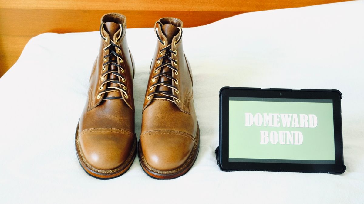Photo by yuswang on October 8, 2023 of the Viberg Service Boot in Horween Natural Chromexcel.