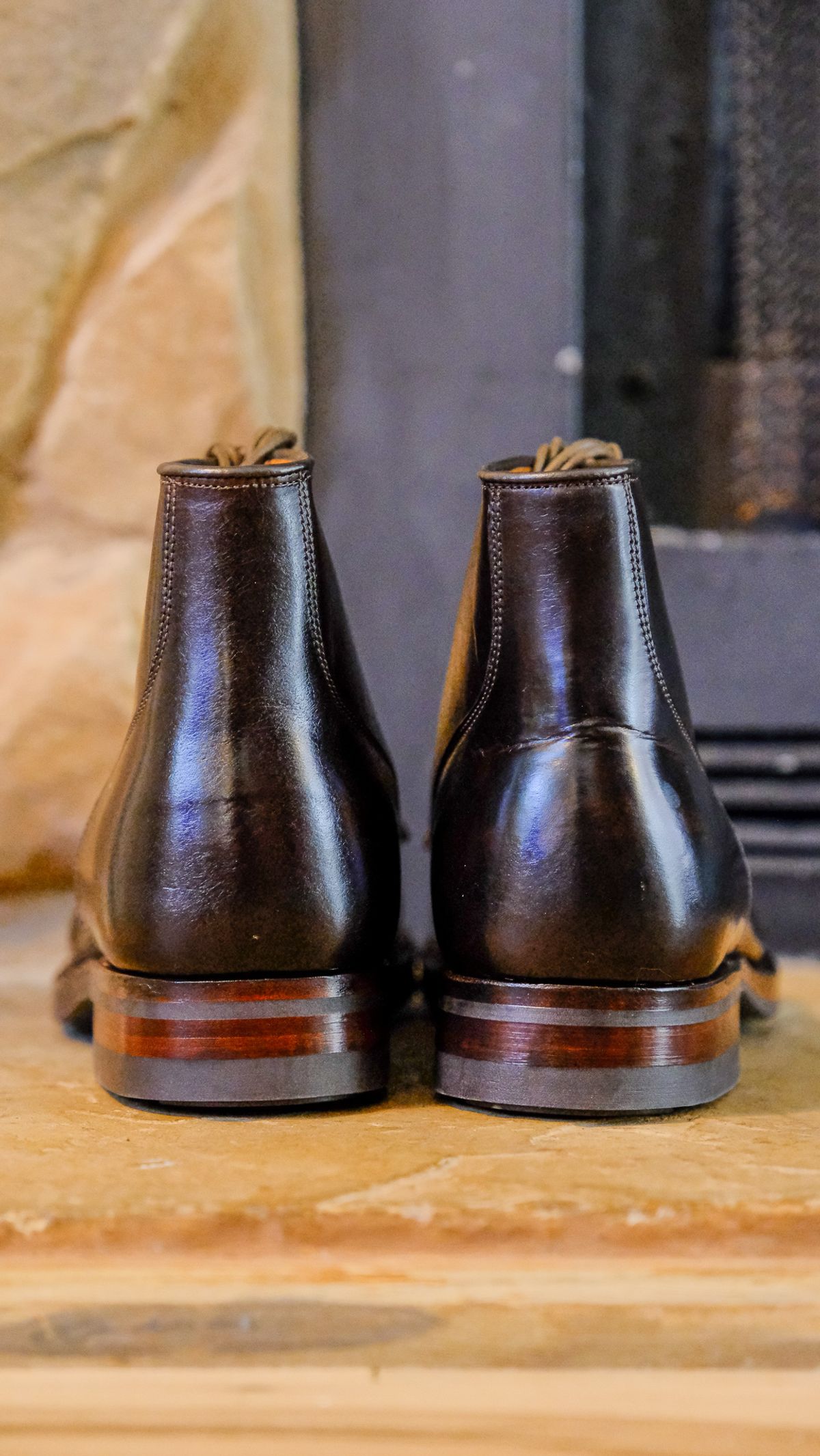 Photo by yuswang on October 3, 2024 of the Viberg Service Boot in Gallun Moose Viking Calf.