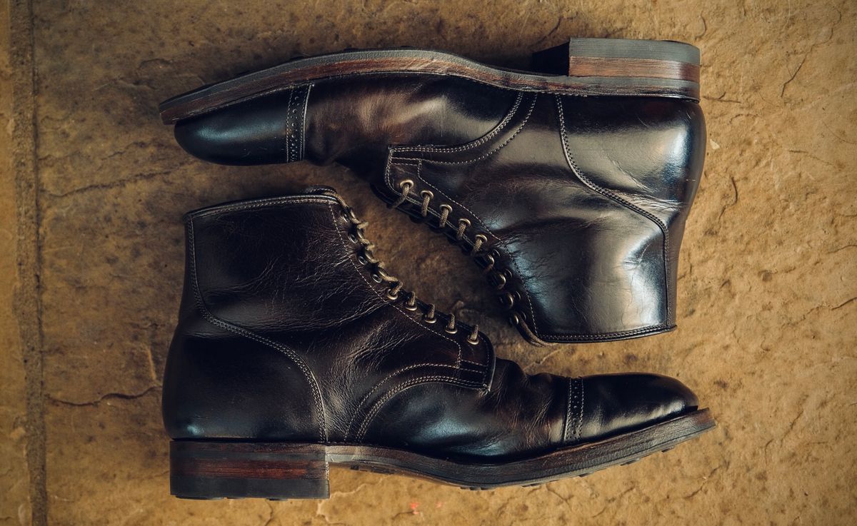 Photo by yuswang on October 22, 2024 of the Viberg Service Boot in Gallun Moose Viking Calf.