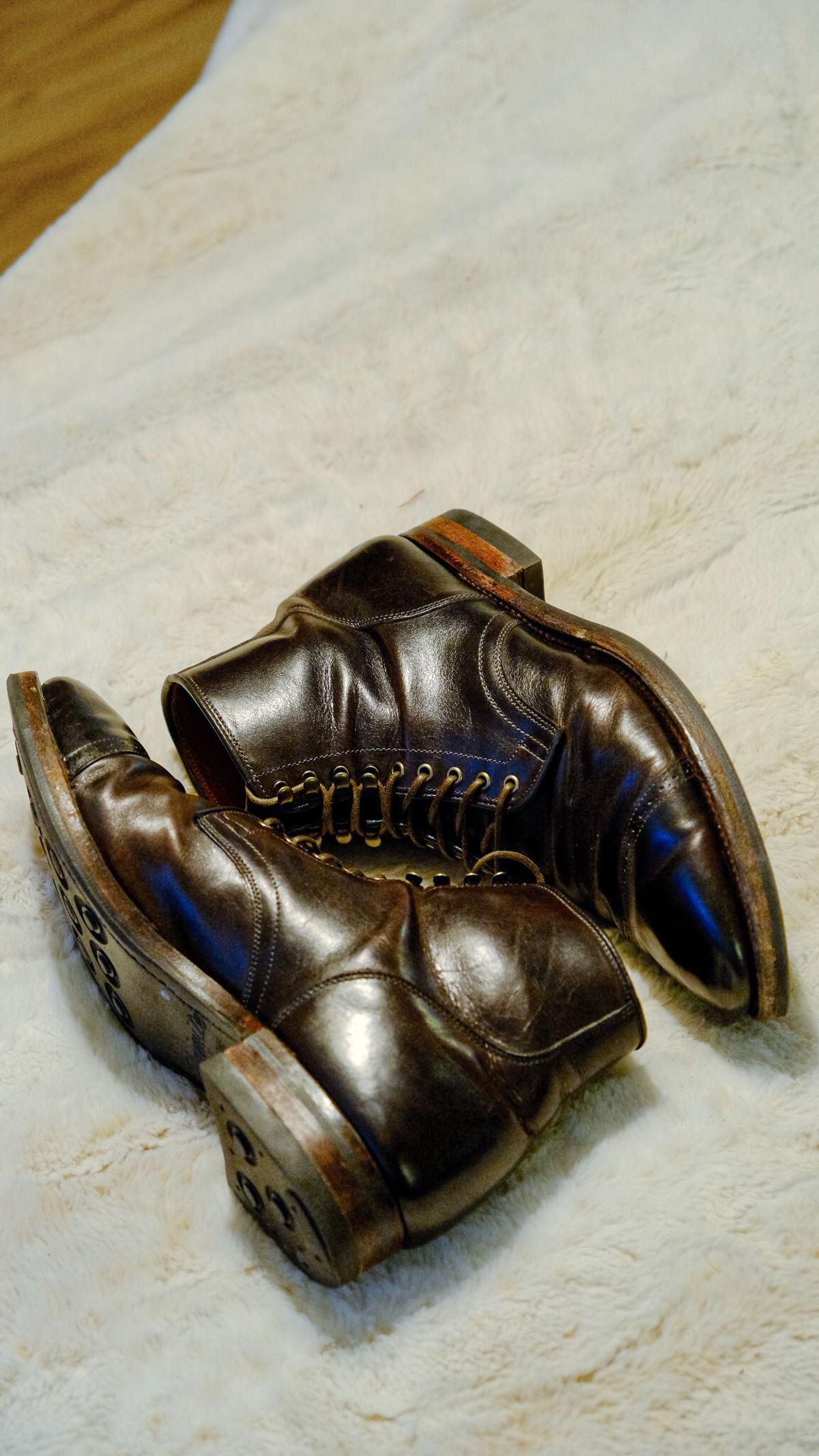 Photo by yuswang on December 25, 2024 of the Viberg Service Boot in Gallun Moose Viking Calf.