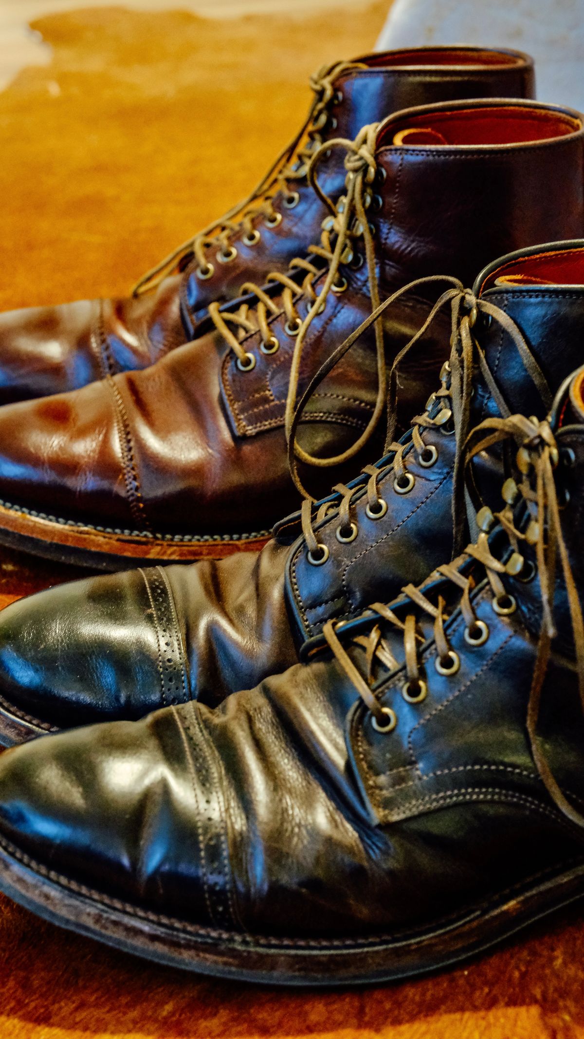 Photo by yuswang on January 13, 2025 of the Viberg Service Boot in Gallun Moose Viking Calf.