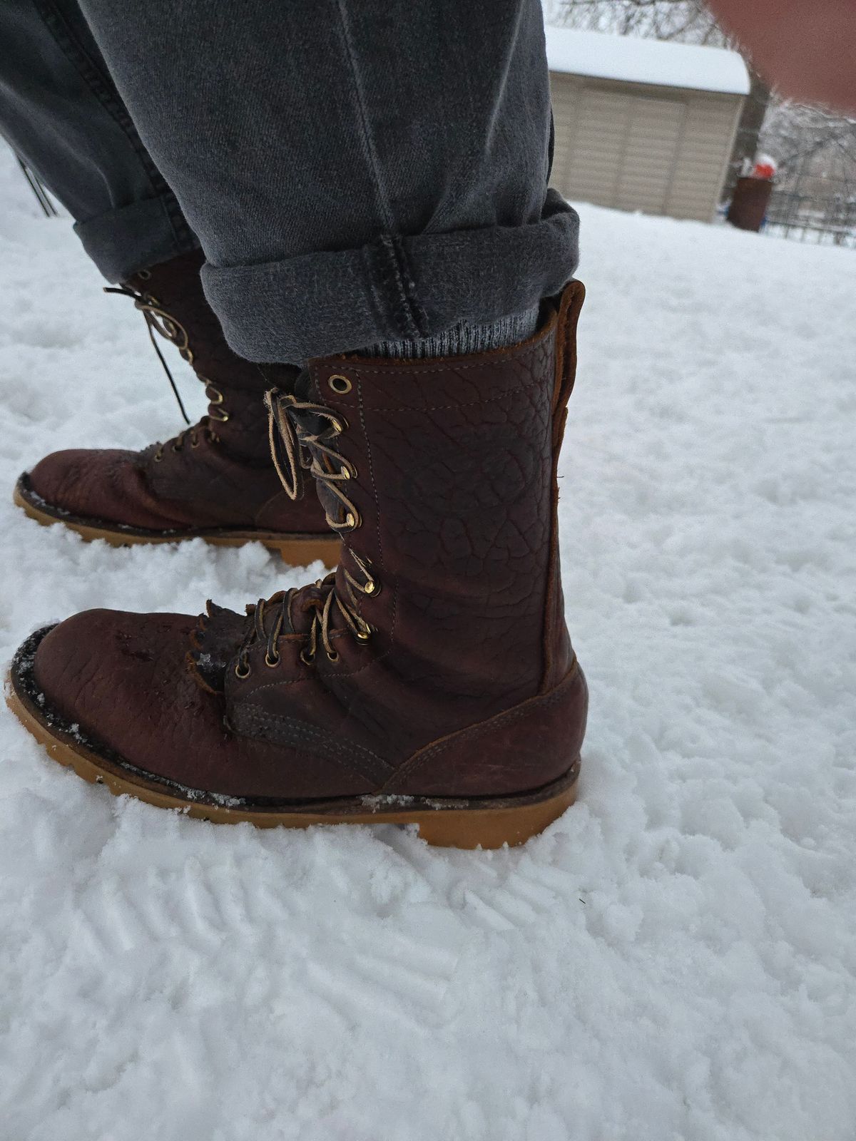 Photo by Cradd710 on January 10, 2025 of the JK Boots O.T. in Bison Smooth.