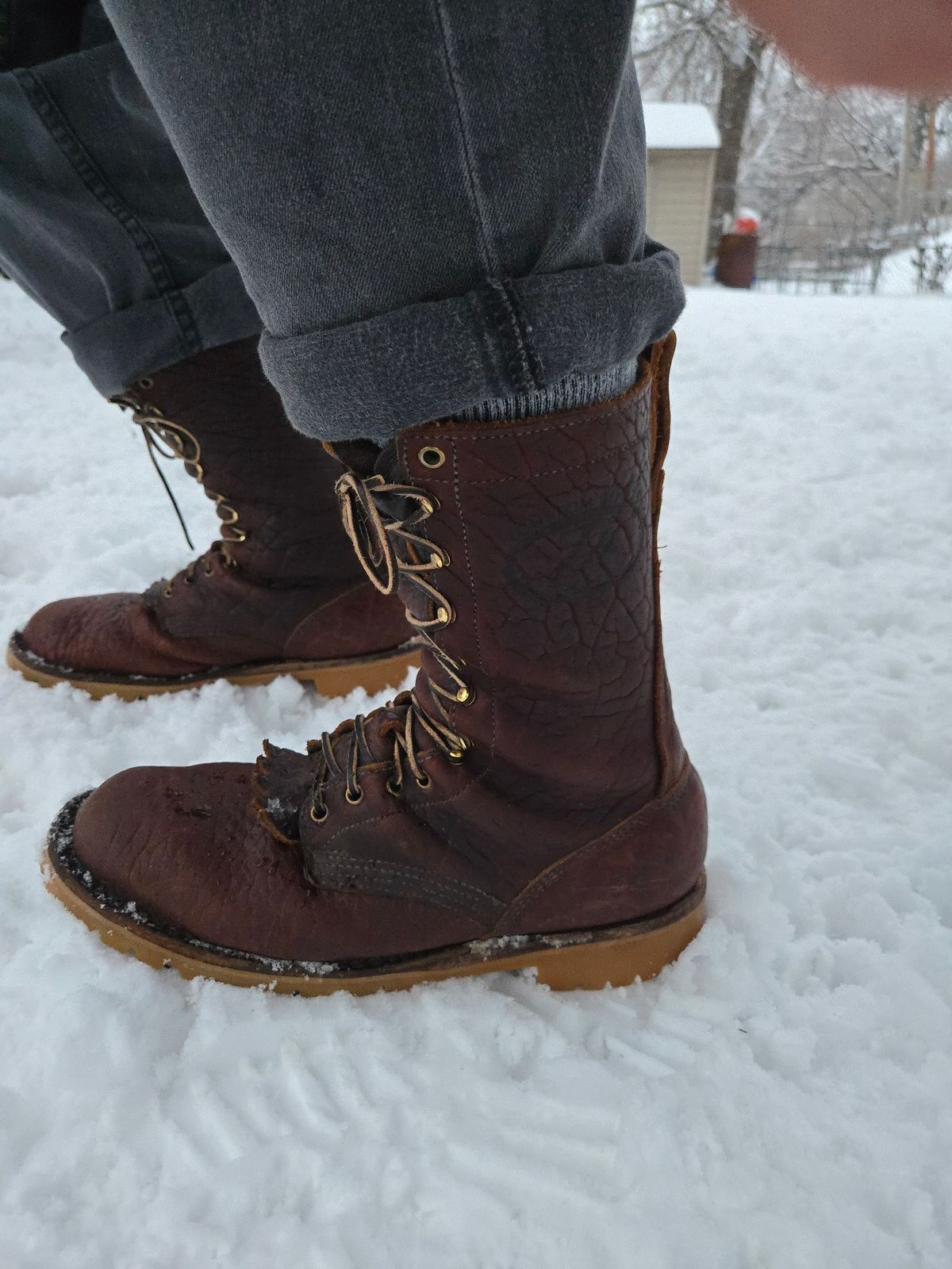 Photo by Cradd710 on January 10, 2025 of the JK Boots O.T. in Bison Smooth.