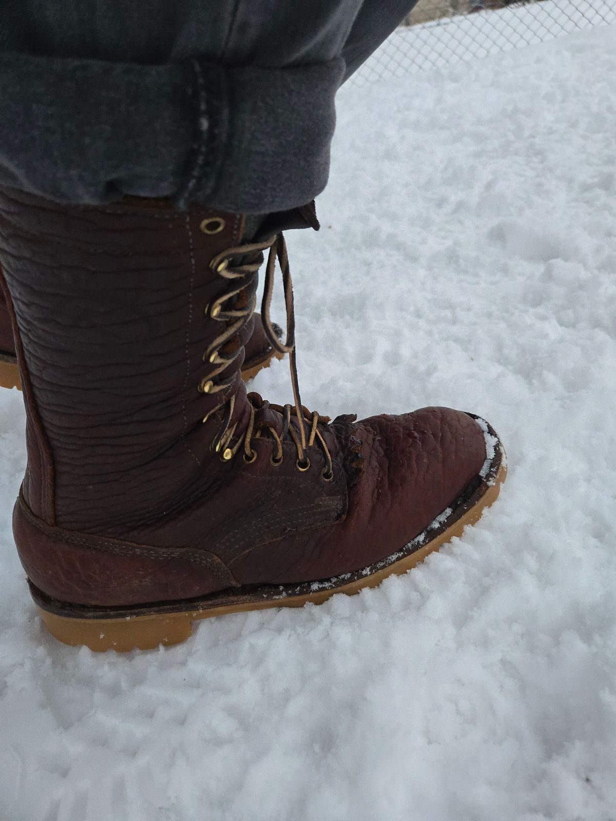 Photo by Cradd710 on January 10, 2025 of the JK Boots O.T. in Bison Smooth.