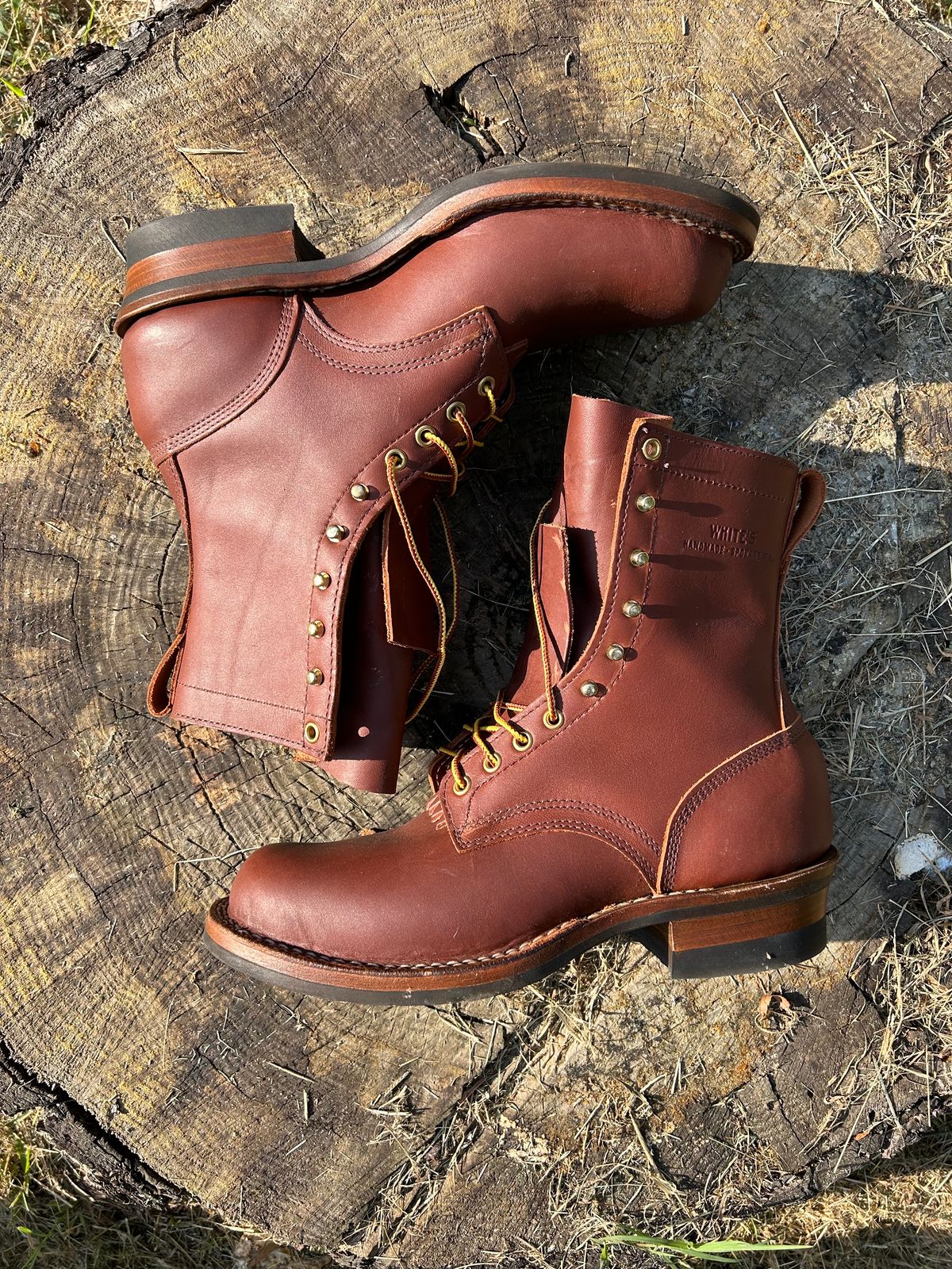 Photo by rudnick on October 1, 2023 of the White's Stockman in Seidel Red Dog Oil Tan.