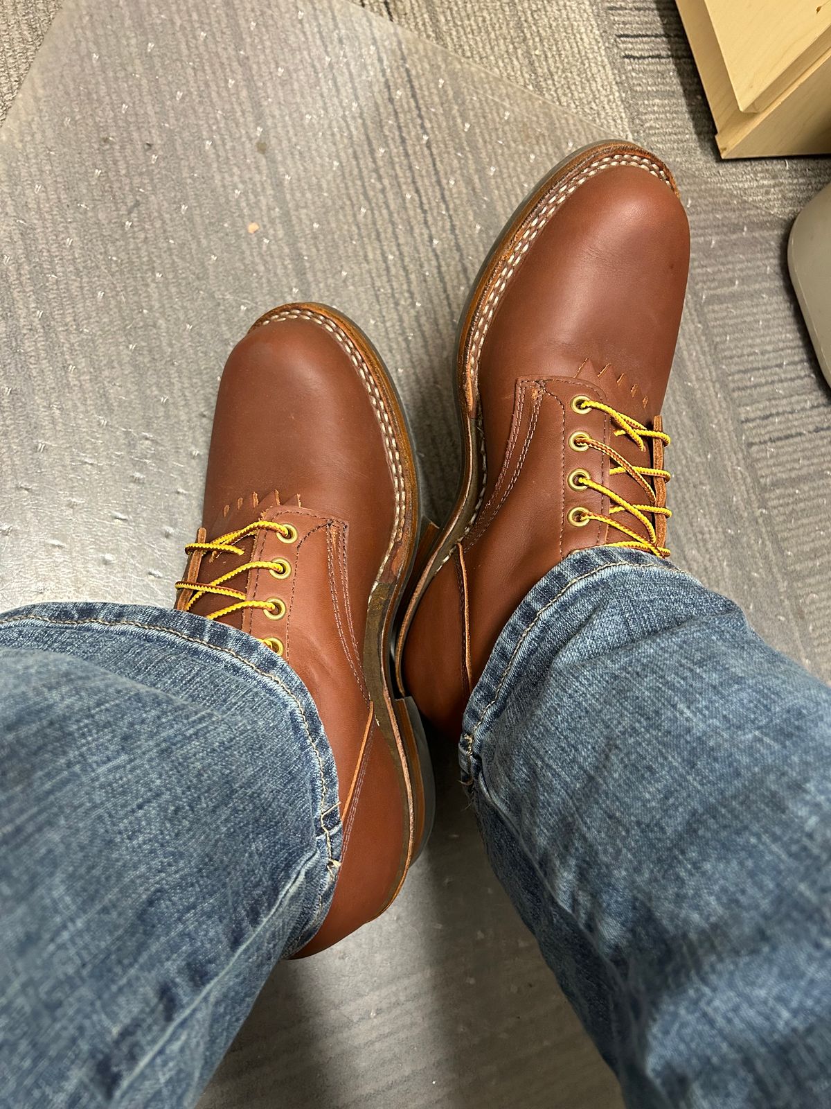 Photo by rudnick on October 2, 2023 of the White's Stockman in Seidel Red Dog Oil Tan.