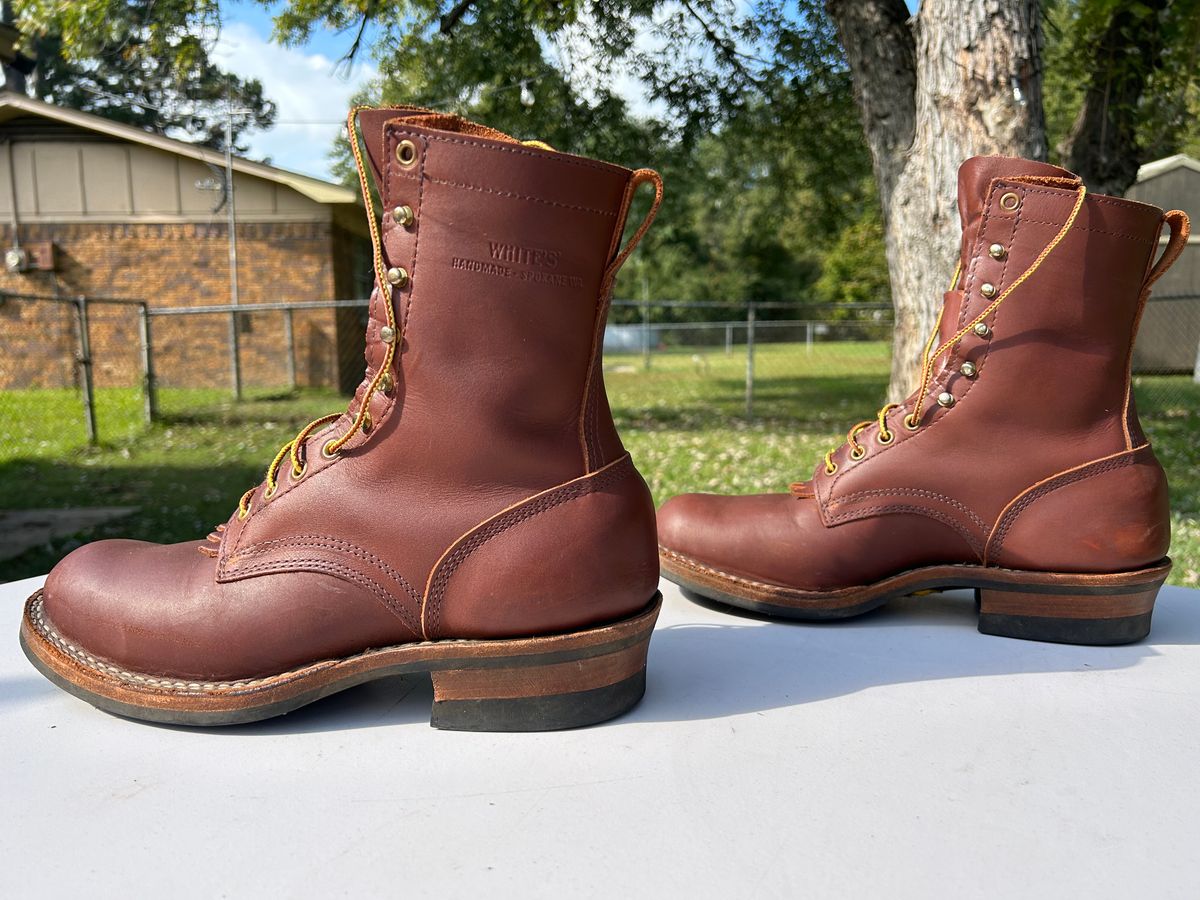 Photo by rudnick on November 5, 2023 of the White's Stockman in Seidel Red Dog Oil Tan.