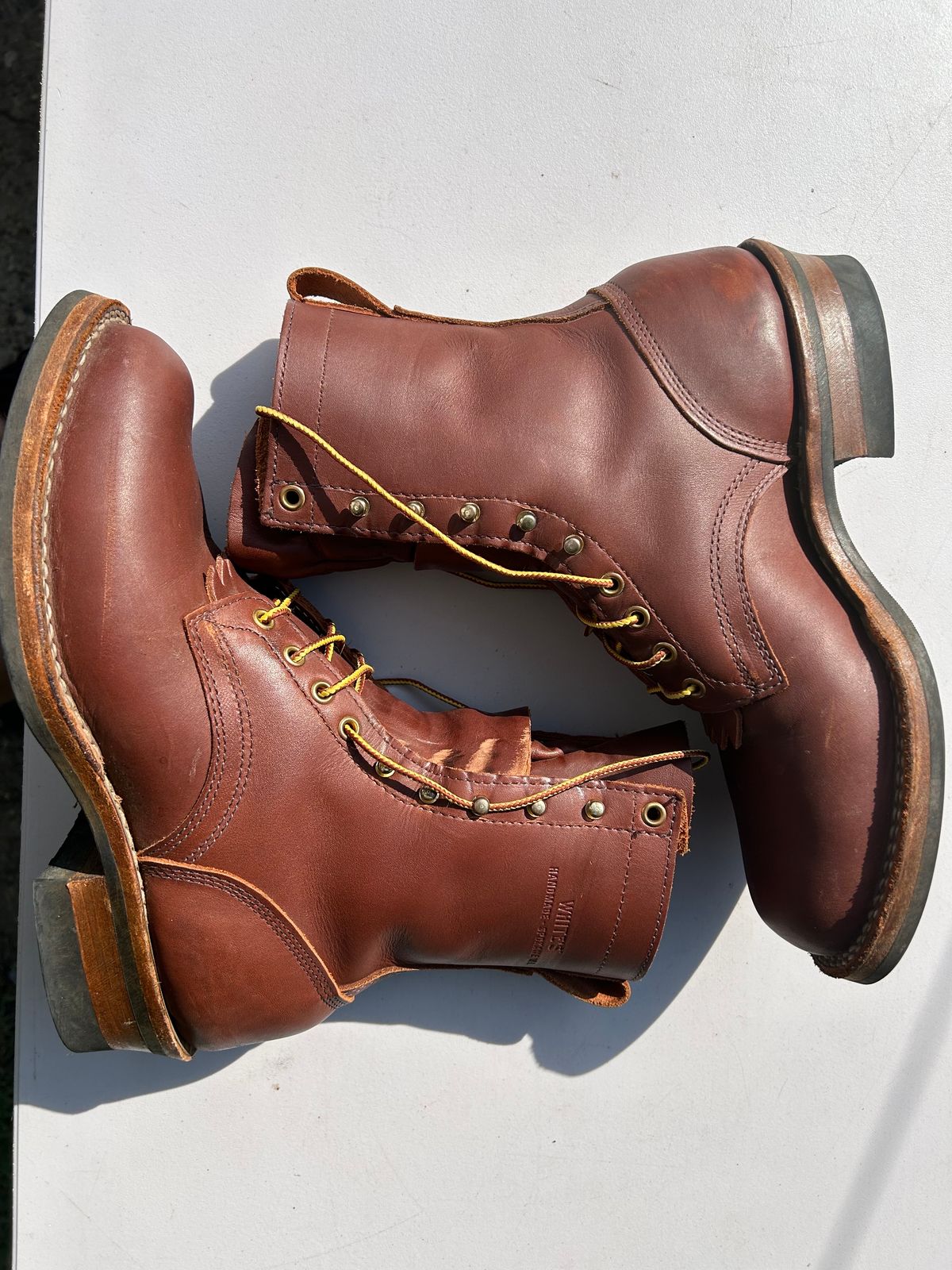 Photo by rudnick on November 5, 2023 of the White's Stockman in Seidel Red Dog Oil Tan.
