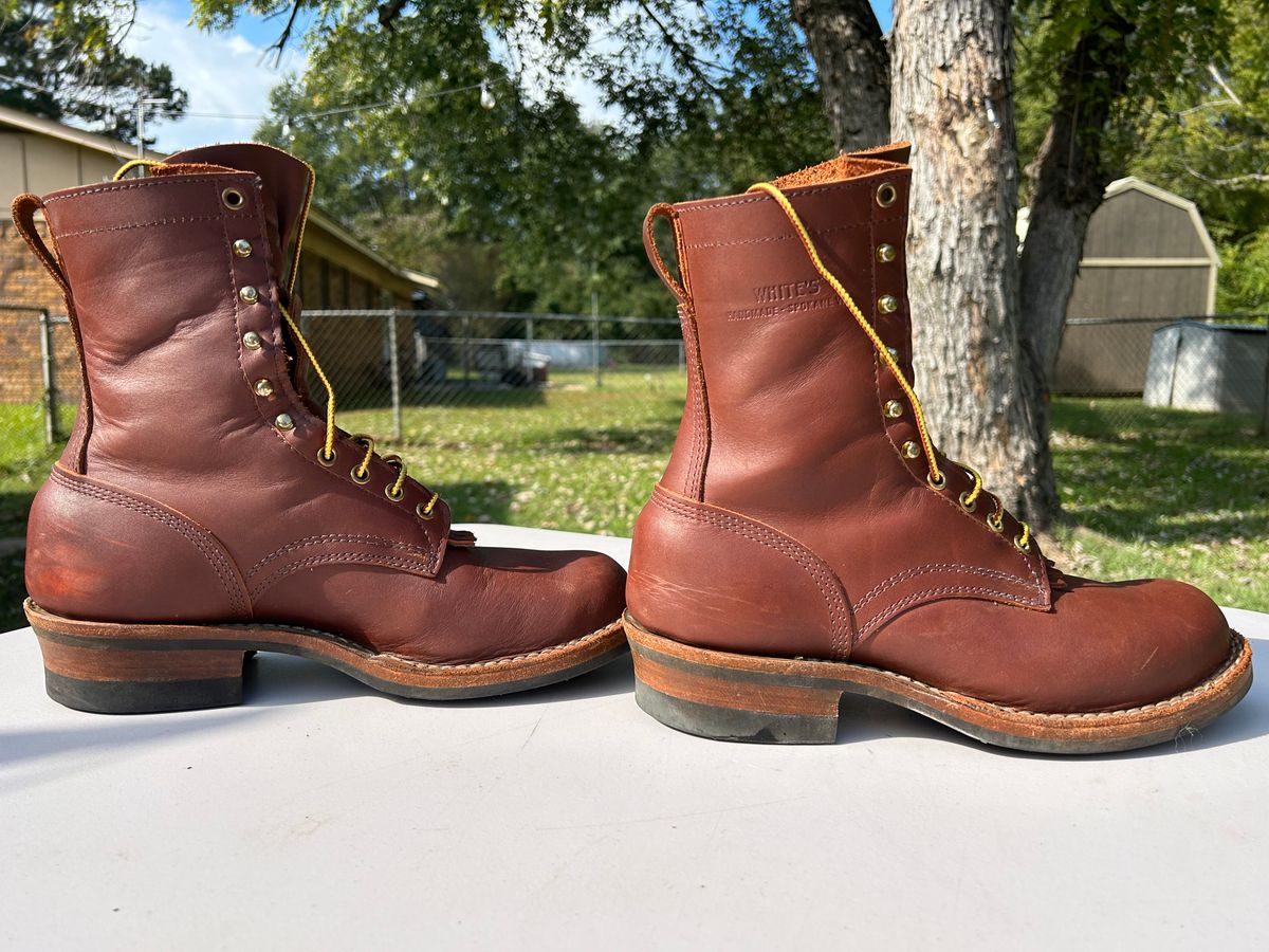 Photo by rudnick on November 5, 2023 of the White's Stockman in Seidel Red Dog Oil Tan.