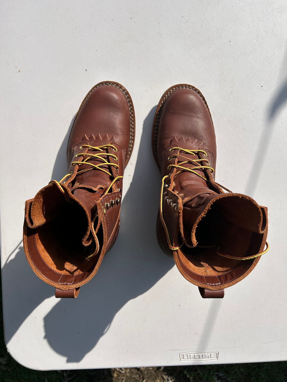 Photo by rudnick on November 5, 2023 of the White's Stockman in Seidel Red Dog Oil Tan.