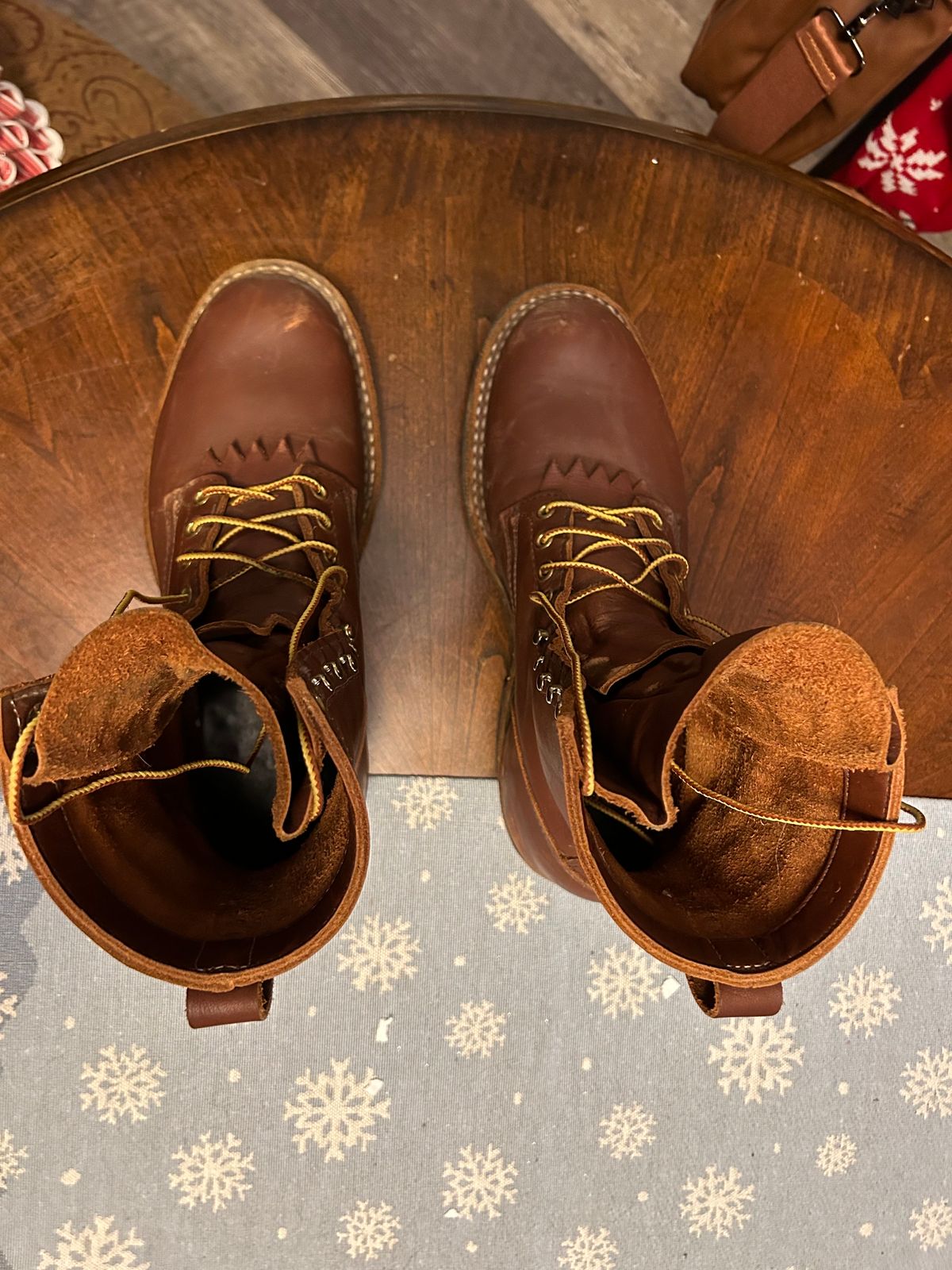 Photo by rudnick on December 5, 2023 of the White's Stockman in Seidel Red Dog Oil Tan.