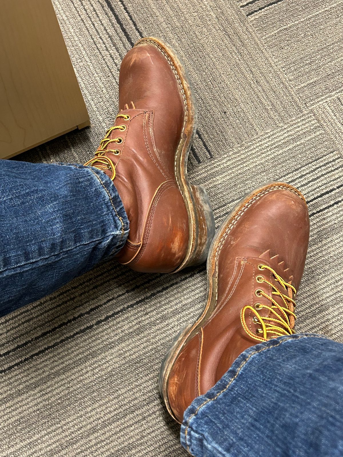 Photo by rudnick on December 6, 2023 of the White's Stockman in Seidel Red Dog Oil Tan.