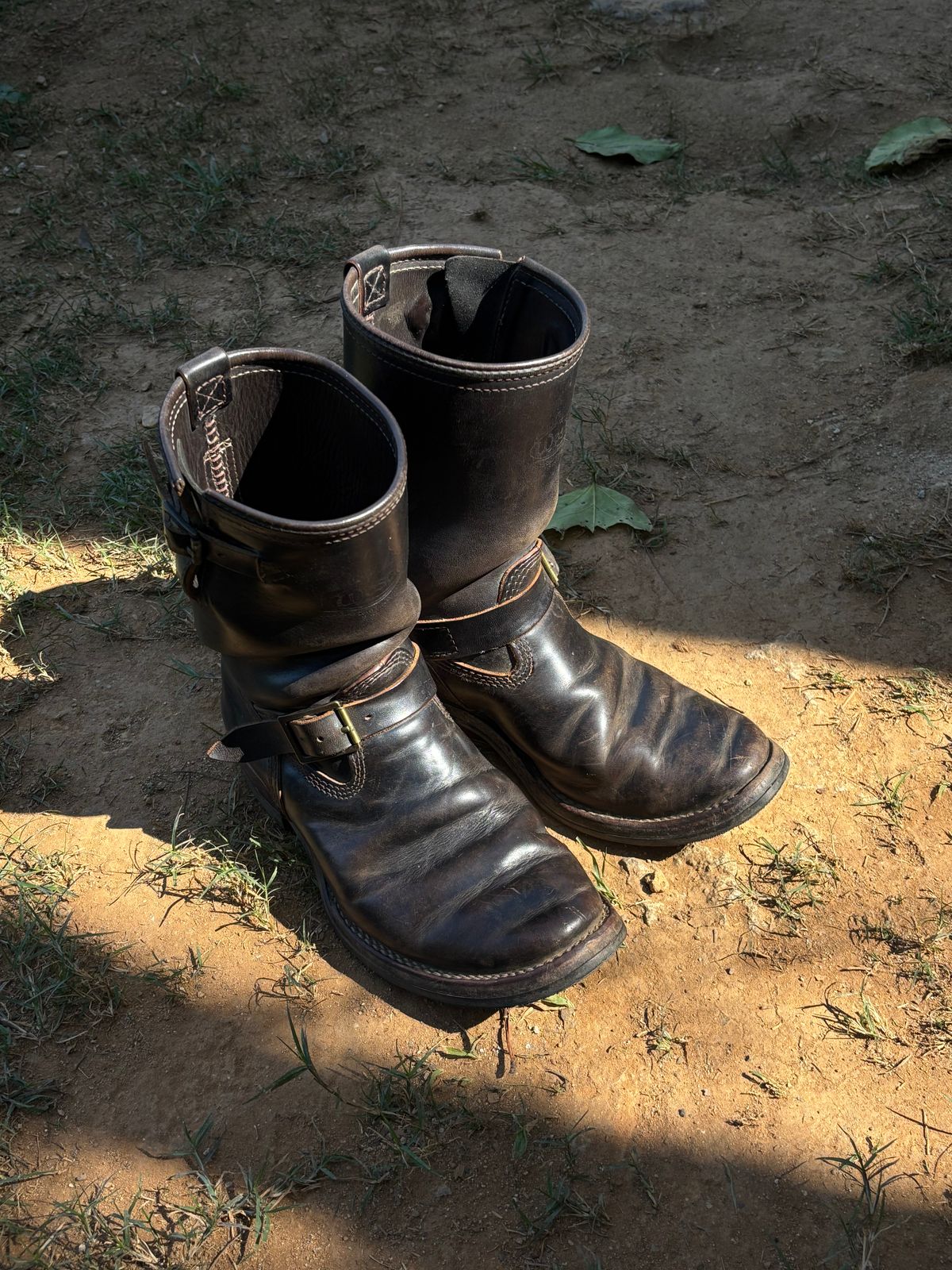 Photo by reothich on December 29, 2025 of the Wesco Mister Lou in Maryam Black Horsehide.