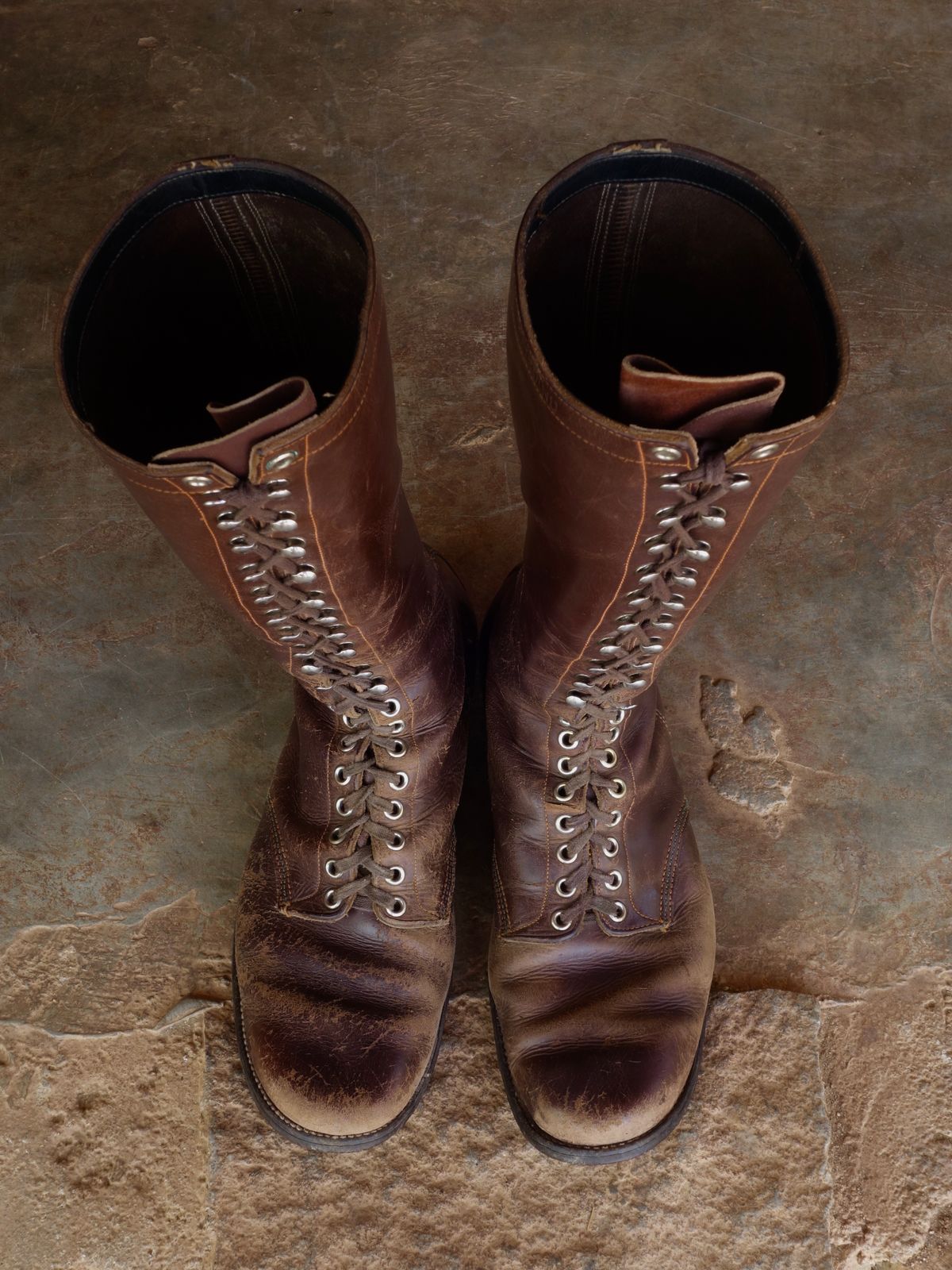 Photo by reothich on April 2, 2023 of the Star Brand 1930s 16-Inch Boots in Unknown Leather.
