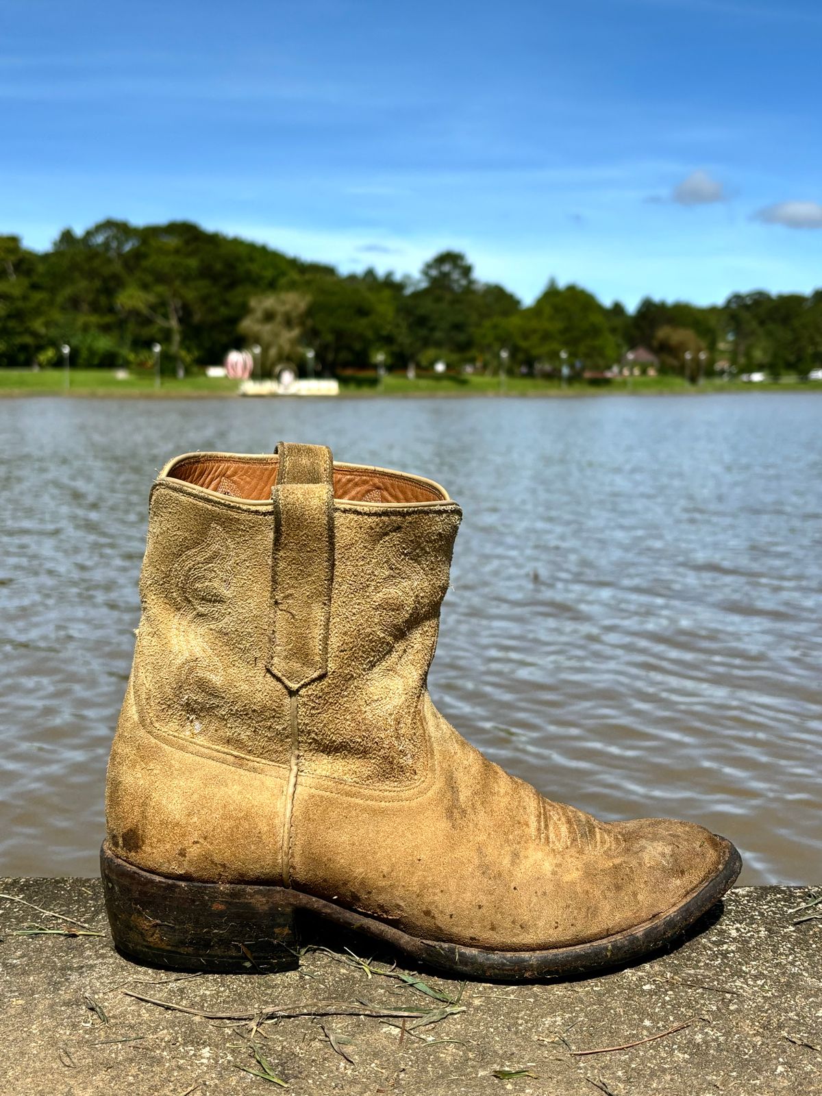 Photo by reothich on October 9, 2024 of the Rios of Mercedes Cowboy Boots in Lickety Split.