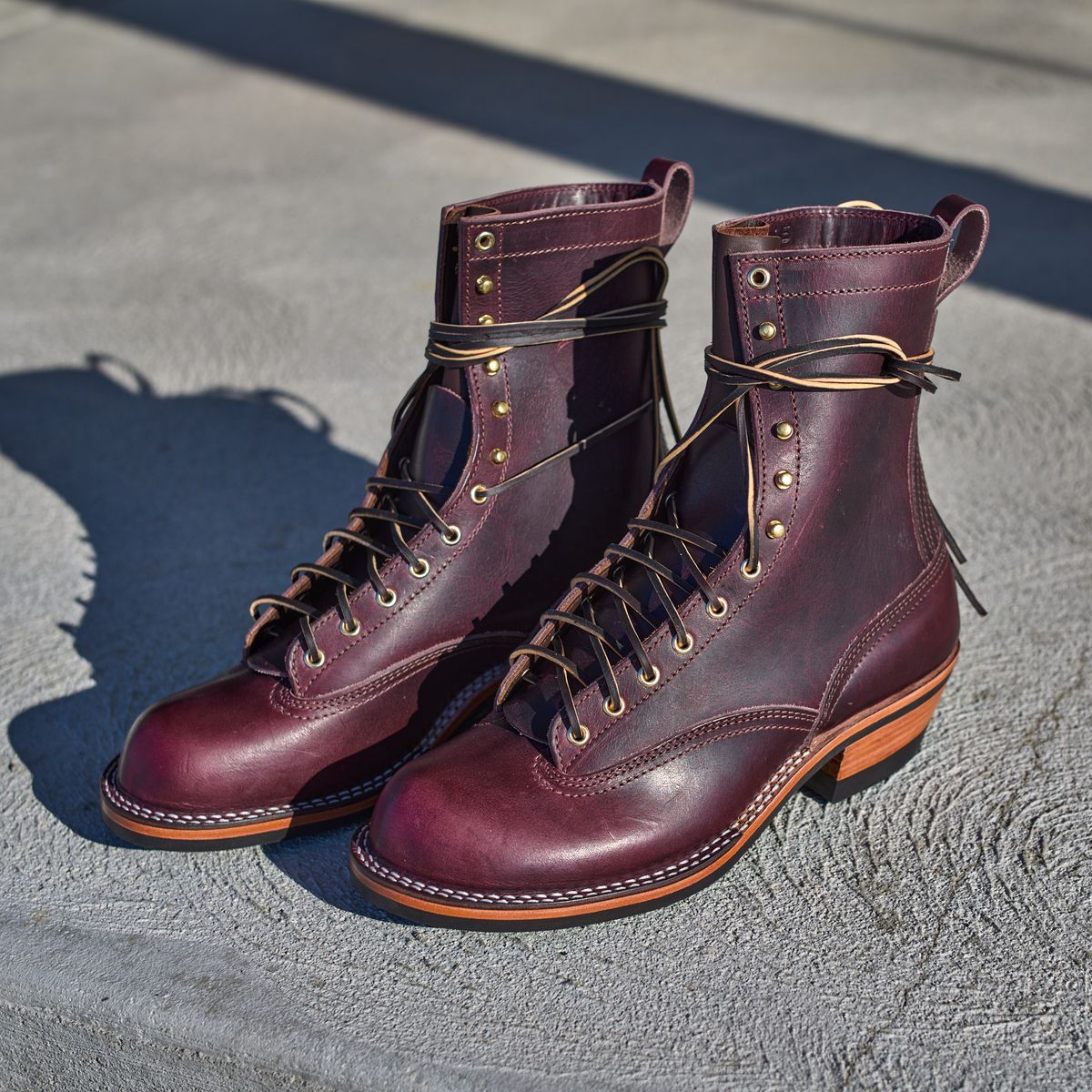 Photo by selvedge.and.boots on January 16, 2025 of the Nicks Lace To Toe in Horween Color 8 Cypress.