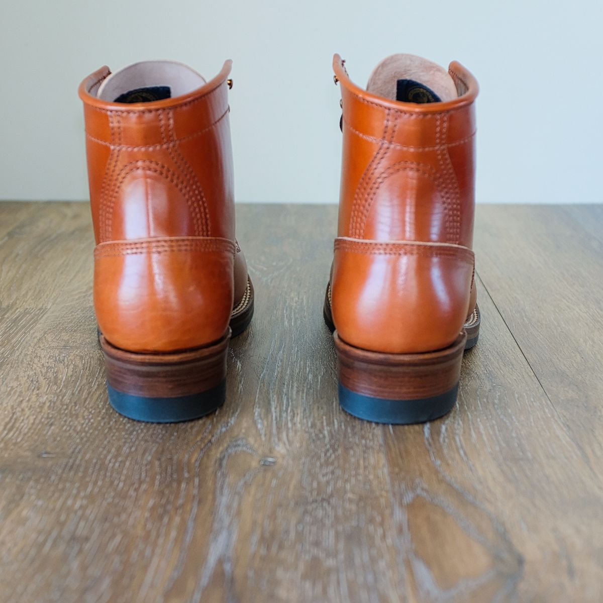 Photo by selvedge.and.boots on October 1, 2024 of the John Lofgren Steel Gang in Shinki Camel Horsebutt.