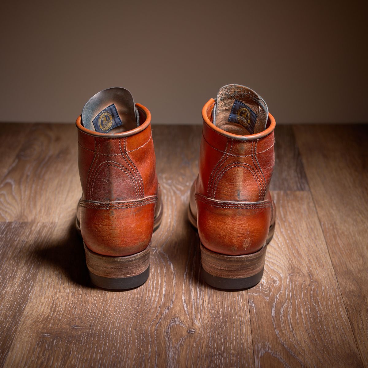 Photo by selvedge.and.boots on February 2, 2025 of the John Lofgren Steel Gang in Shinki Camel Horsebutt.