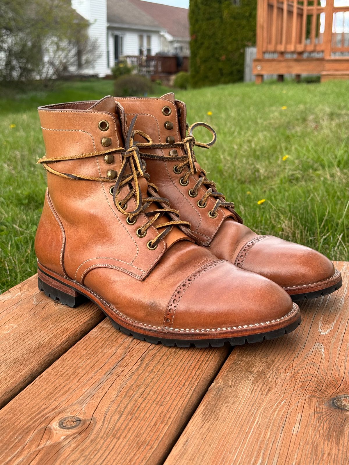 Photo by christianr on April 5, 2024 of the Blkbrd Shoemaker Rudiger Service Boot in Maryam Natural TPR Horsebutt.