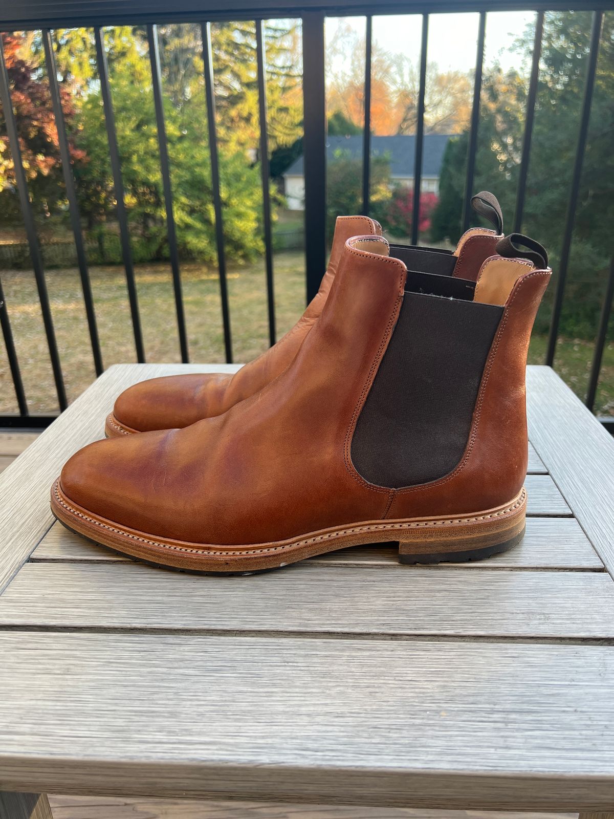 Photo by Benjamnb on November 5, 2024 of the Rider Boot Co. Fritz in Maryam Toscanello Horsebutt.