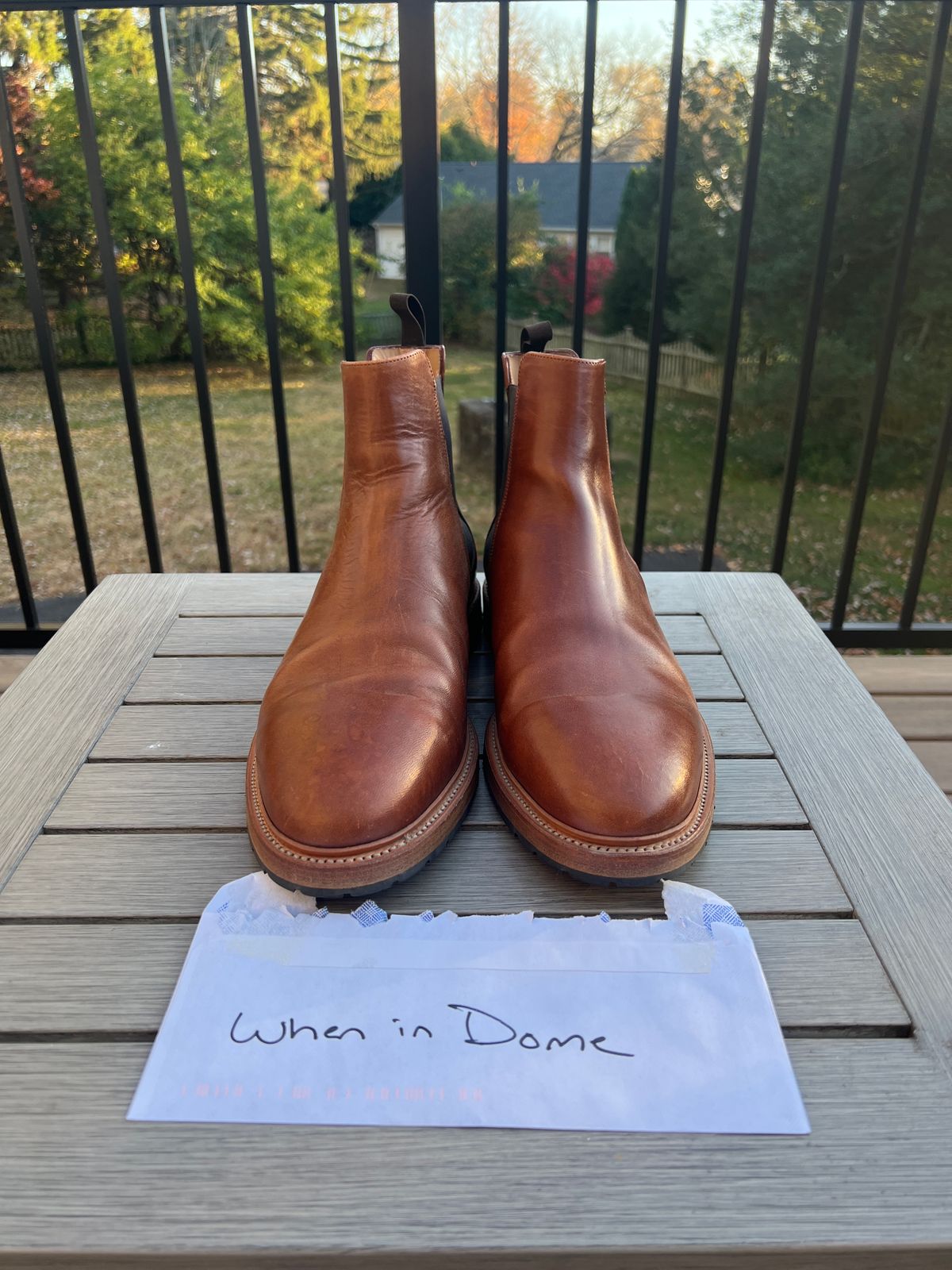 Photo by Benjamnb on November 5, 2024 of the Rider Boot Co. Fritz in Maryam Toscanello Horsebutt.