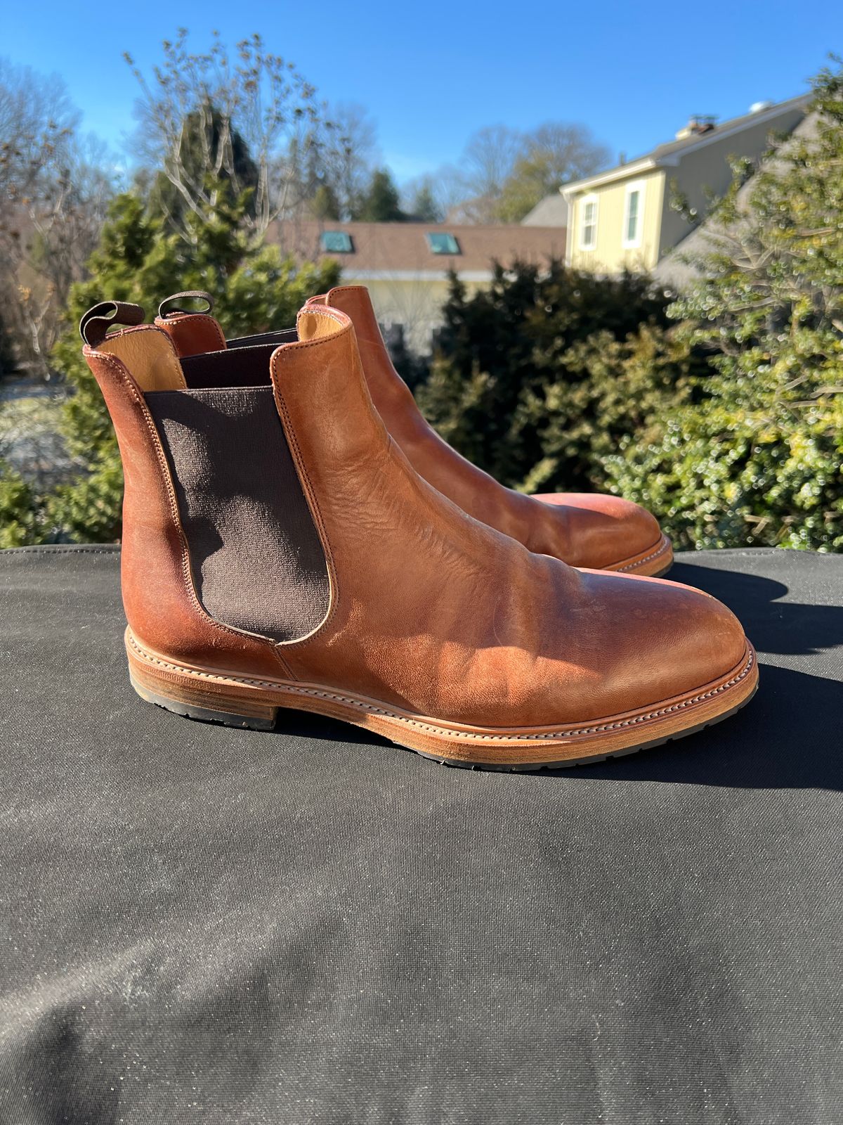 Photo by Benjamnb on January 5, 2025 of the Rider Boot Co. Fritz in Maryam Toscanello Horsebutt.