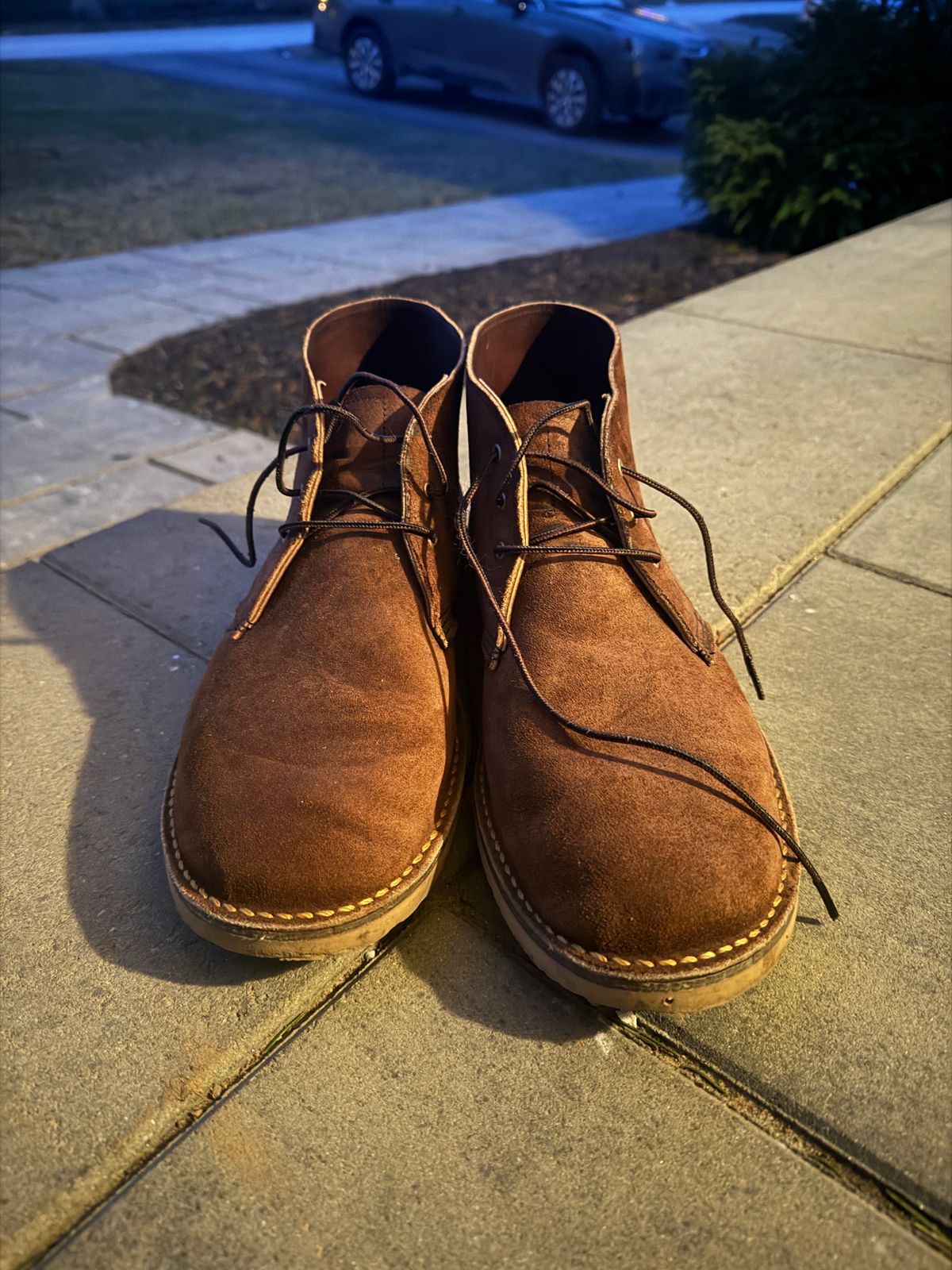 Photo by Benjamnb on January 4, 2026 of the Red Wing Weekender Chukka in Chocolate Muleskinner.