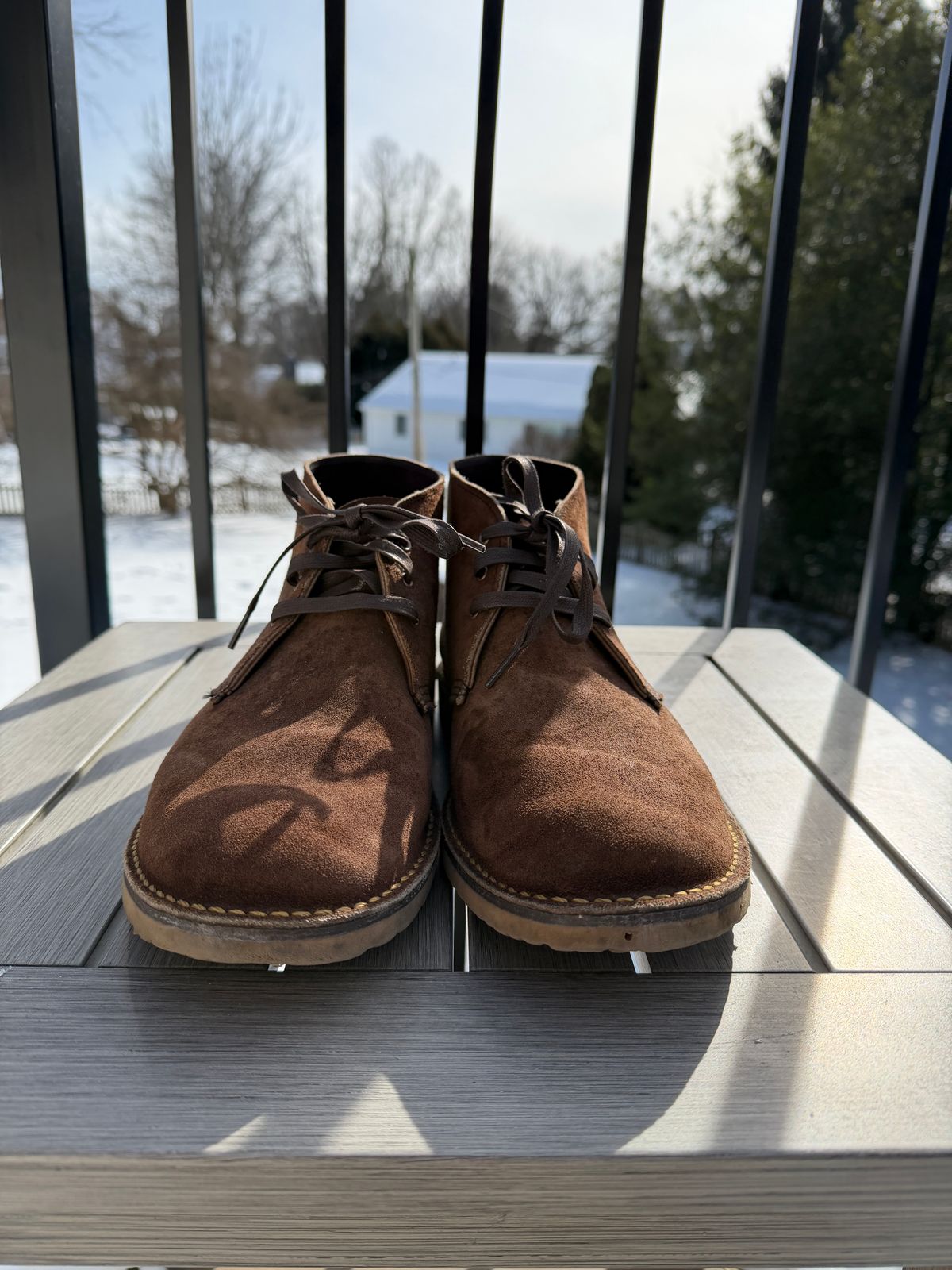 Photo by Benjamnb on February 1, 2026 of the Red Wing Weekender Chukka in Chocolate Muleskinner.