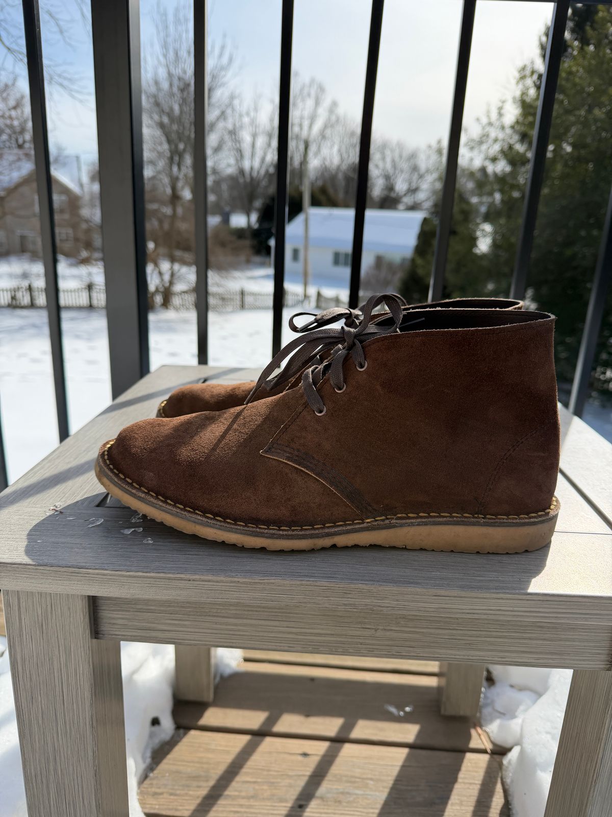 Photo by Benjamnb on February 1, 2026 of the Red Wing Weekender Chukka in Chocolate Muleskinner.