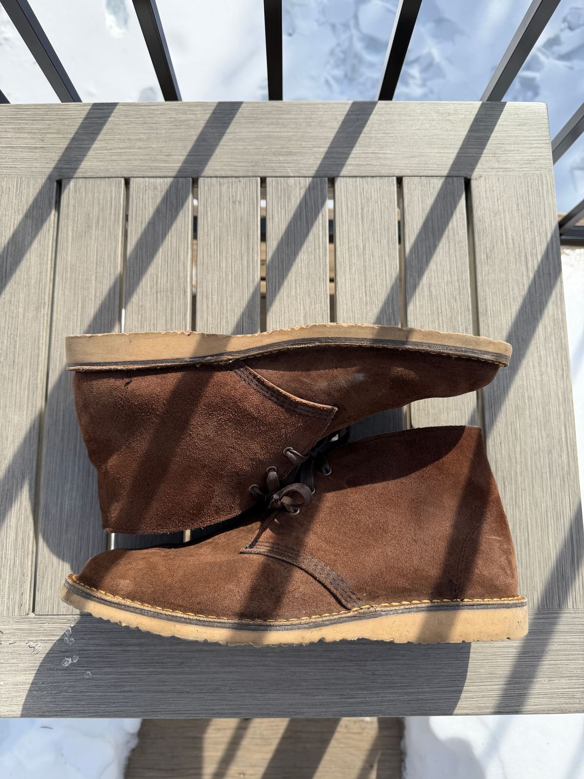 Photo by Benjamnb on February 1, 2026 of the Red Wing Weekender Chukka in Chocolate Muleskinner.