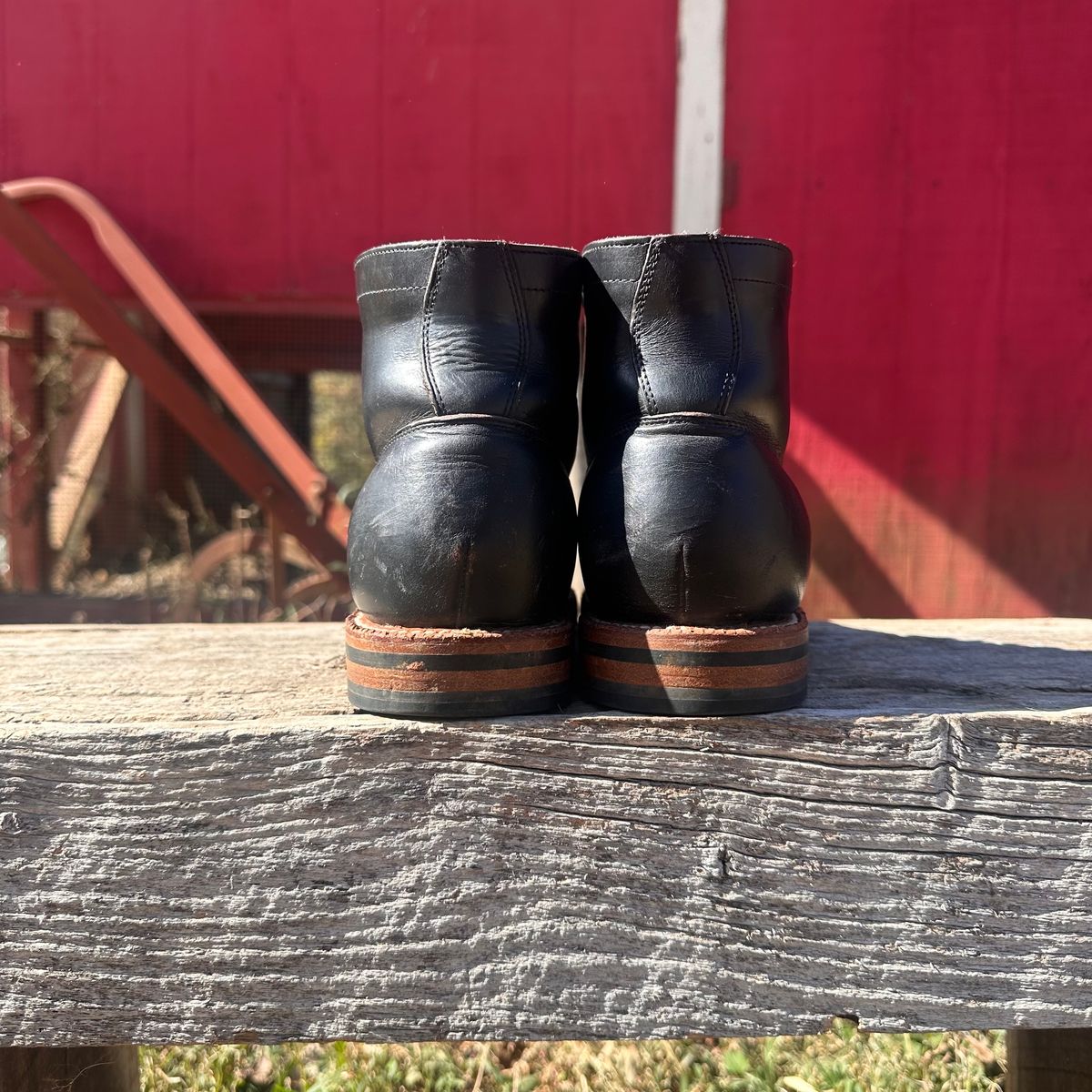 Photo by lydialove on November 4, 2023 of the Grant Stone Nora Boot in Horween Black Chromexcel.