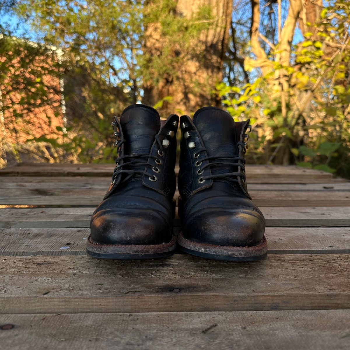 Photo by lydialove on December 4, 2023 of the Grant Stone Nora Boot in Horween Black Chromexcel.