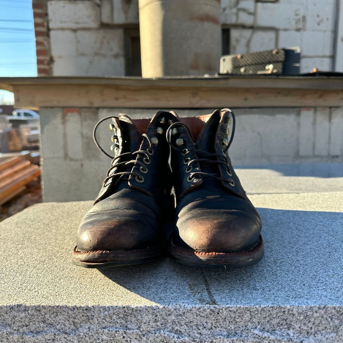 Photo by lydialove on February 5, 2024 of the Grant Stone Nora Boot in Horween Black Chromexcel.