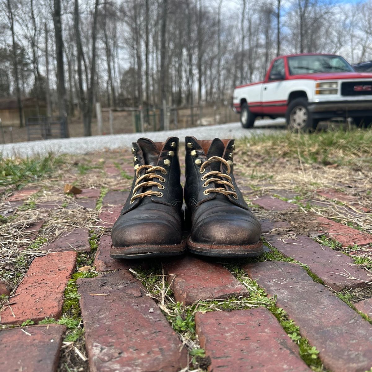 Photo by lydialove on March 2, 2024 of the Grant Stone Nora Boot in Horween Black Chromexcel.