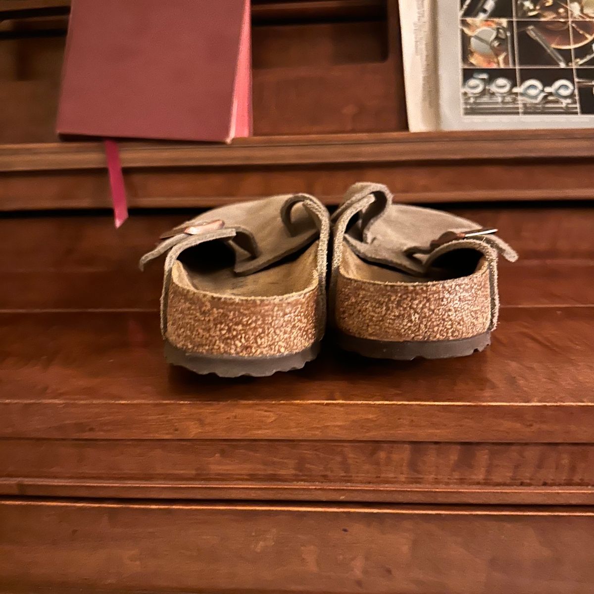 Photo by lydialove on November 9, 2023 of the Birkenstock Boston in Taupe Suede.