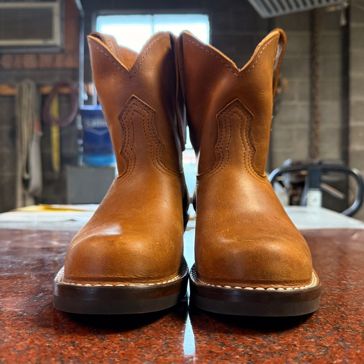 Photo by lydialove on November 1, 2025 of the Nicks Palouse in Horween Orange Predator.