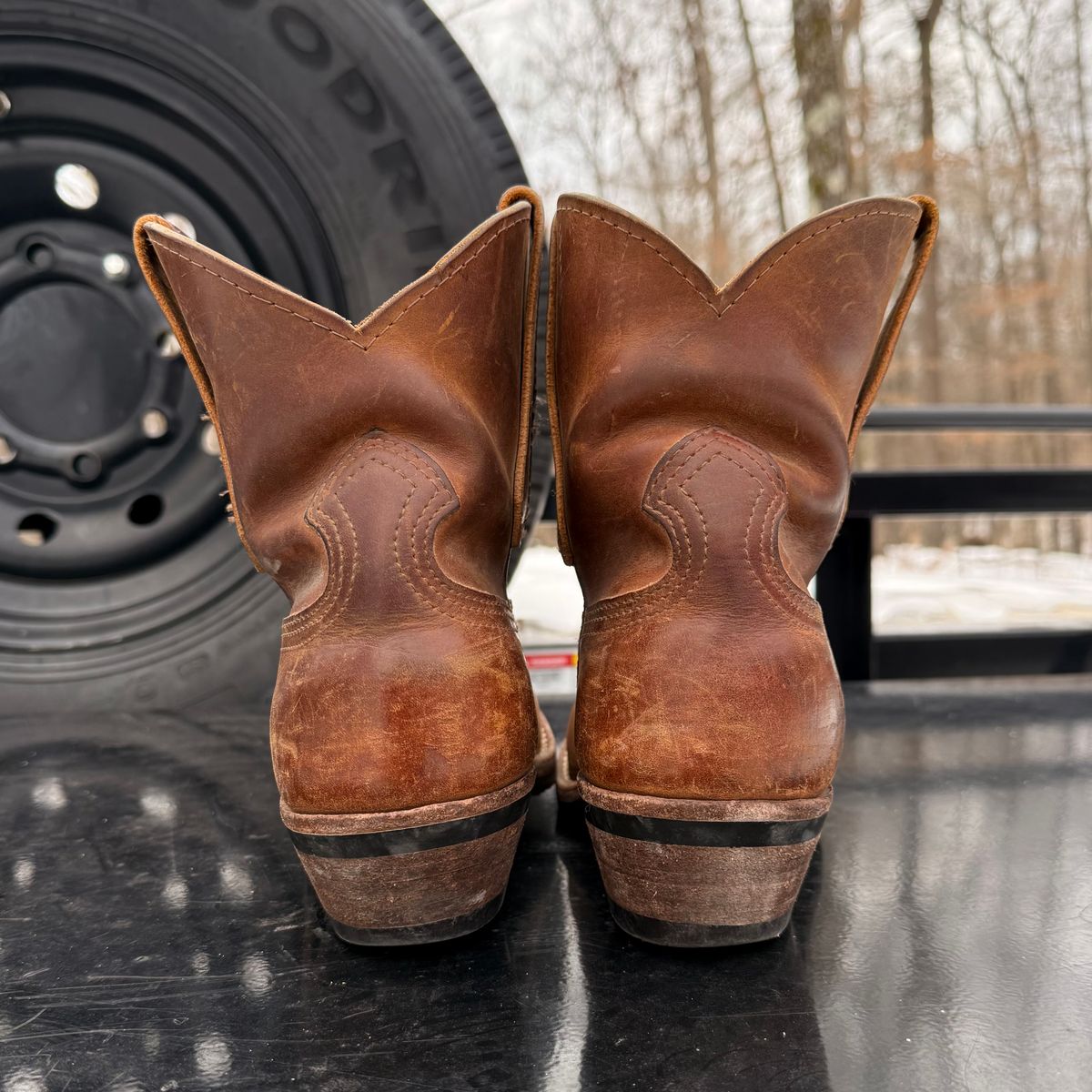 Photo by lydialove on February 5, 2026 of the Nicks Palouse in Horween Orange Predator.