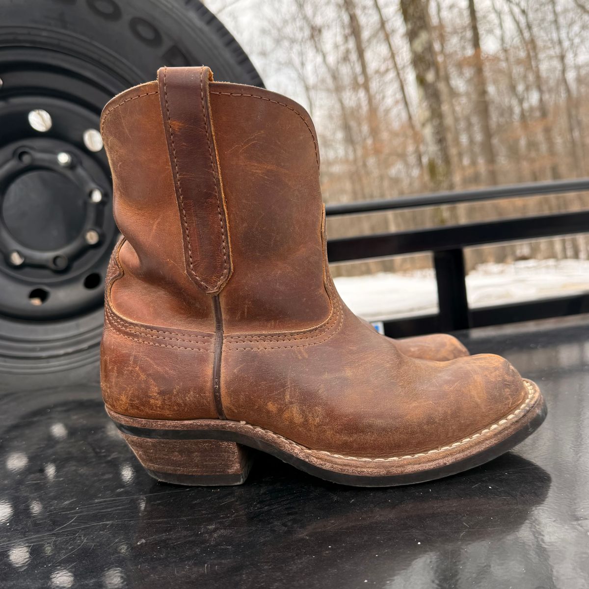 Photo by lydialove on February 5, 2026 of the Nicks Palouse in Horween Orange Predator.