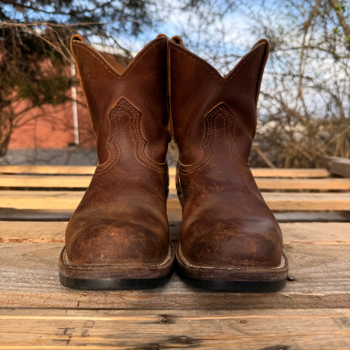Photo by lydialove on March 5, 2026 of the Nicks Palouse in Horween Orange Predator.