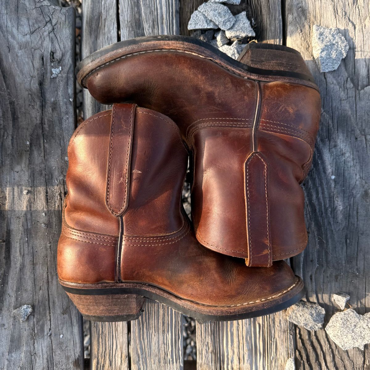 Photo by lydialove on April 3, 2026 of the Nicks Palouse in Horween Orange Predator.