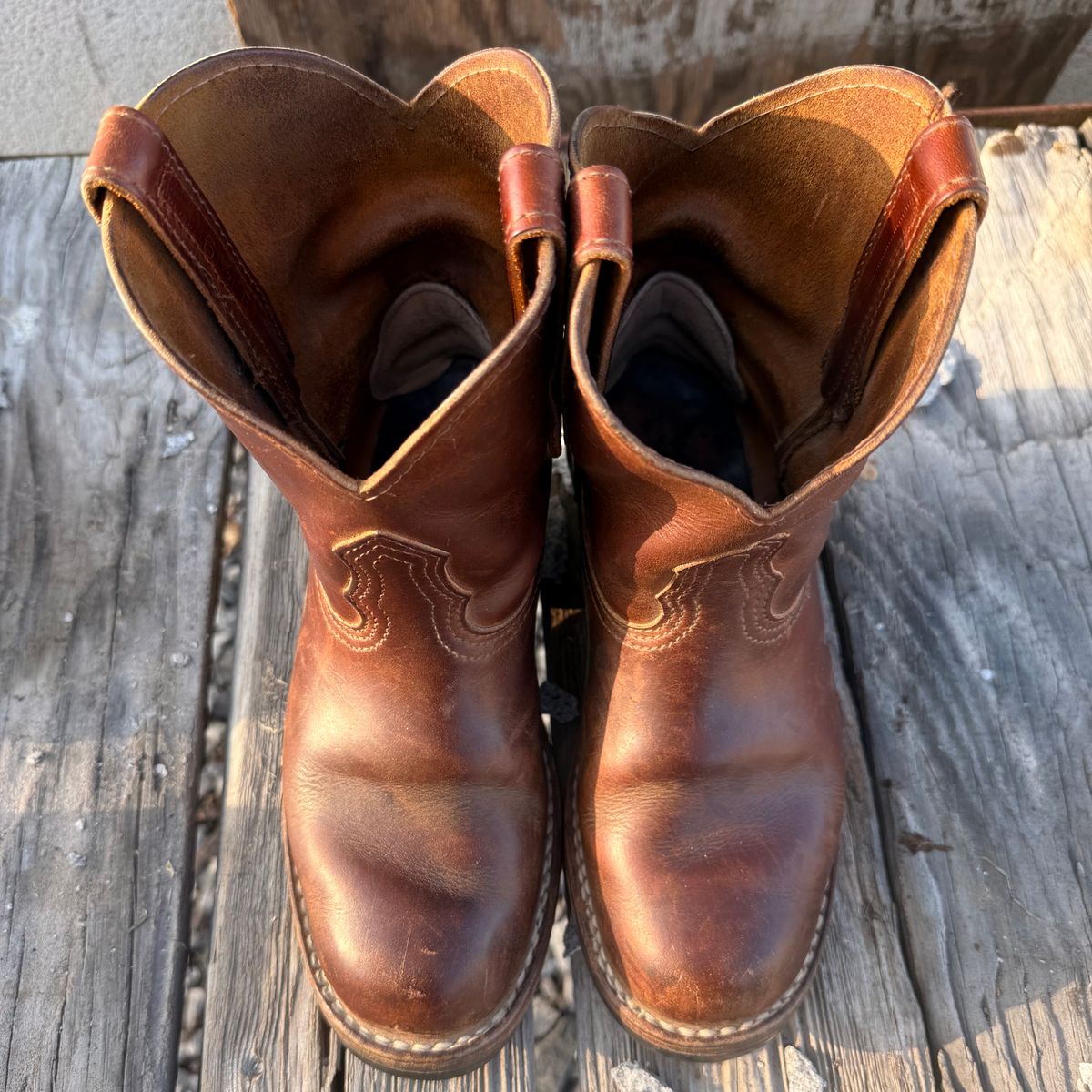 Photo by lydialove on April 3, 2026 of the Nicks Palouse in Horween Orange Predator.
