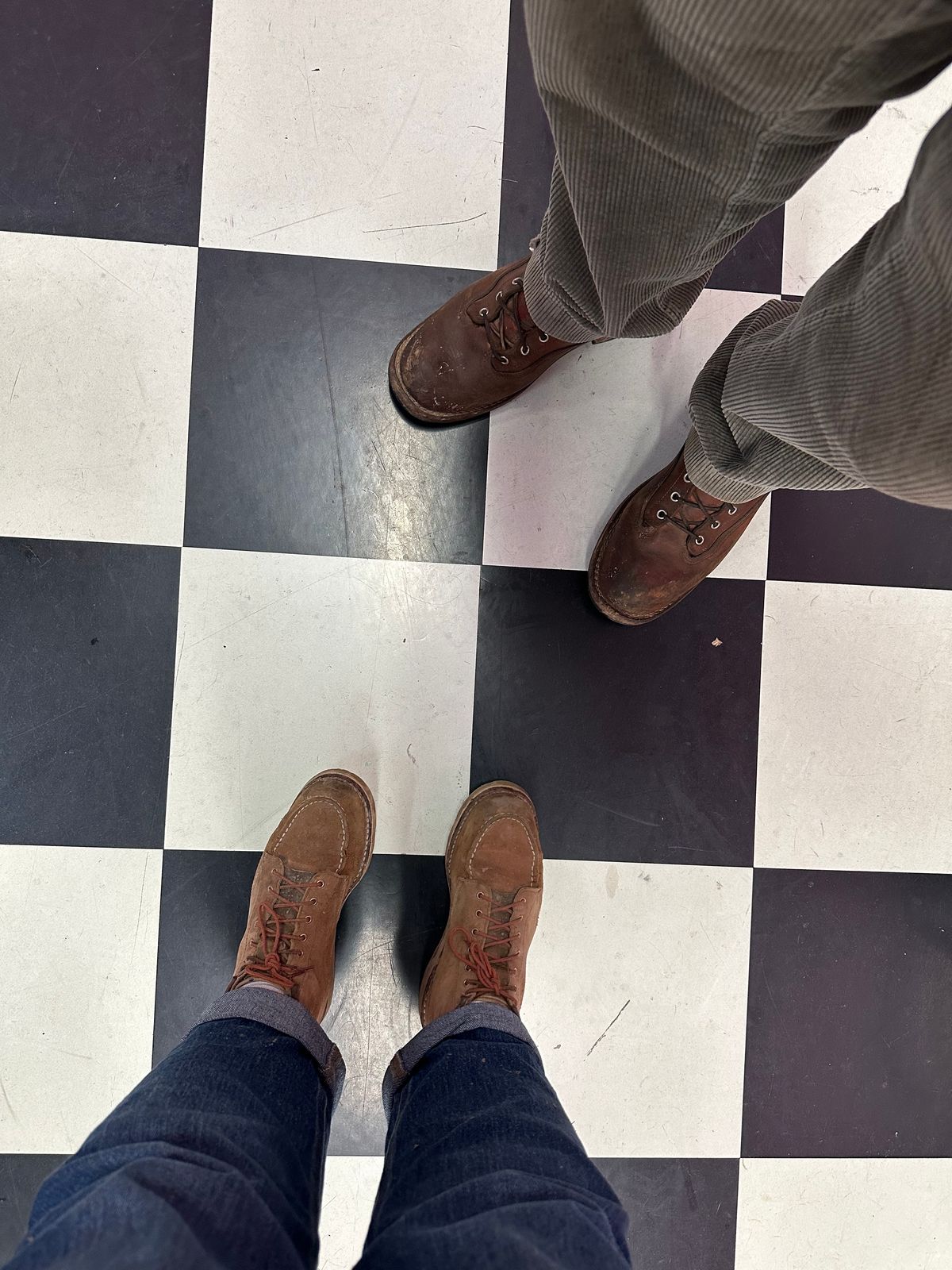 Photo by lydialove on February 13, 2025 of the Red Wing 6-Inch Classic Moc in Dusty Rose Roughout Abilene Leather.