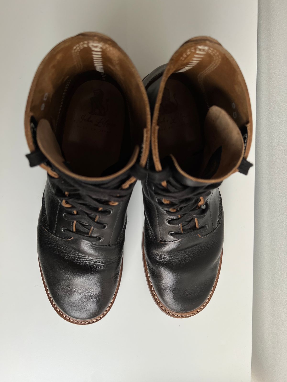Photo by xb on December 5, 2023 of the John Lofgren M-43 Service Shoes in Shinki Black Teacore Horsebutt.