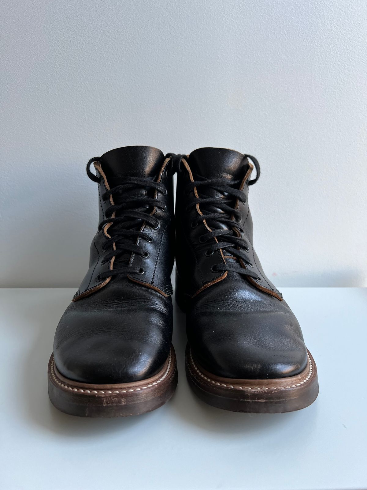 Photo by xb on January 5, 2024 of the John Lofgren M-43 Service Shoes in Shinki Black Teacore Horsebutt.
