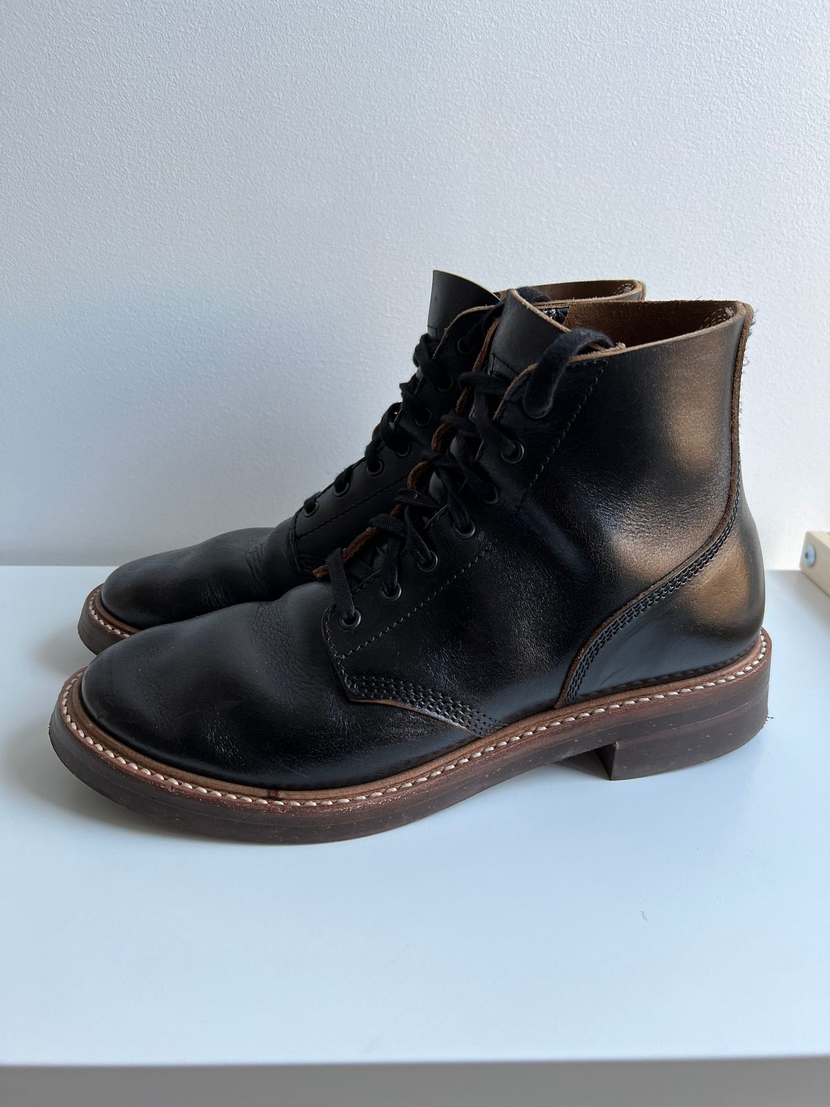 Photo by xb on January 5, 2024 of the John Lofgren M-43 Service Shoes in Shinki Black Teacore Horsebutt.