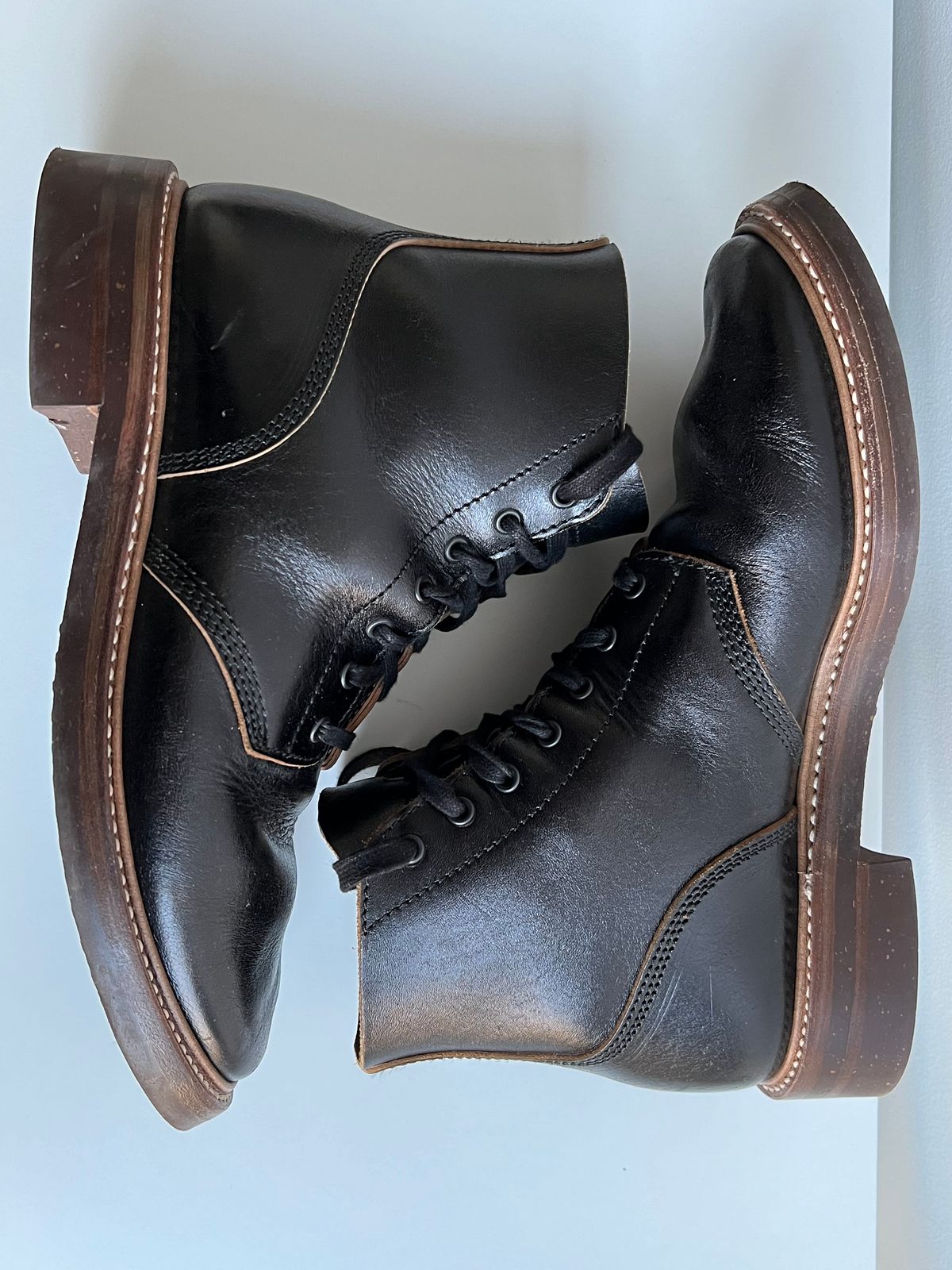 Photo by xb on January 5, 2024 of the John Lofgren M-43 Service Shoes in Shinki Black Teacore Horsebutt.