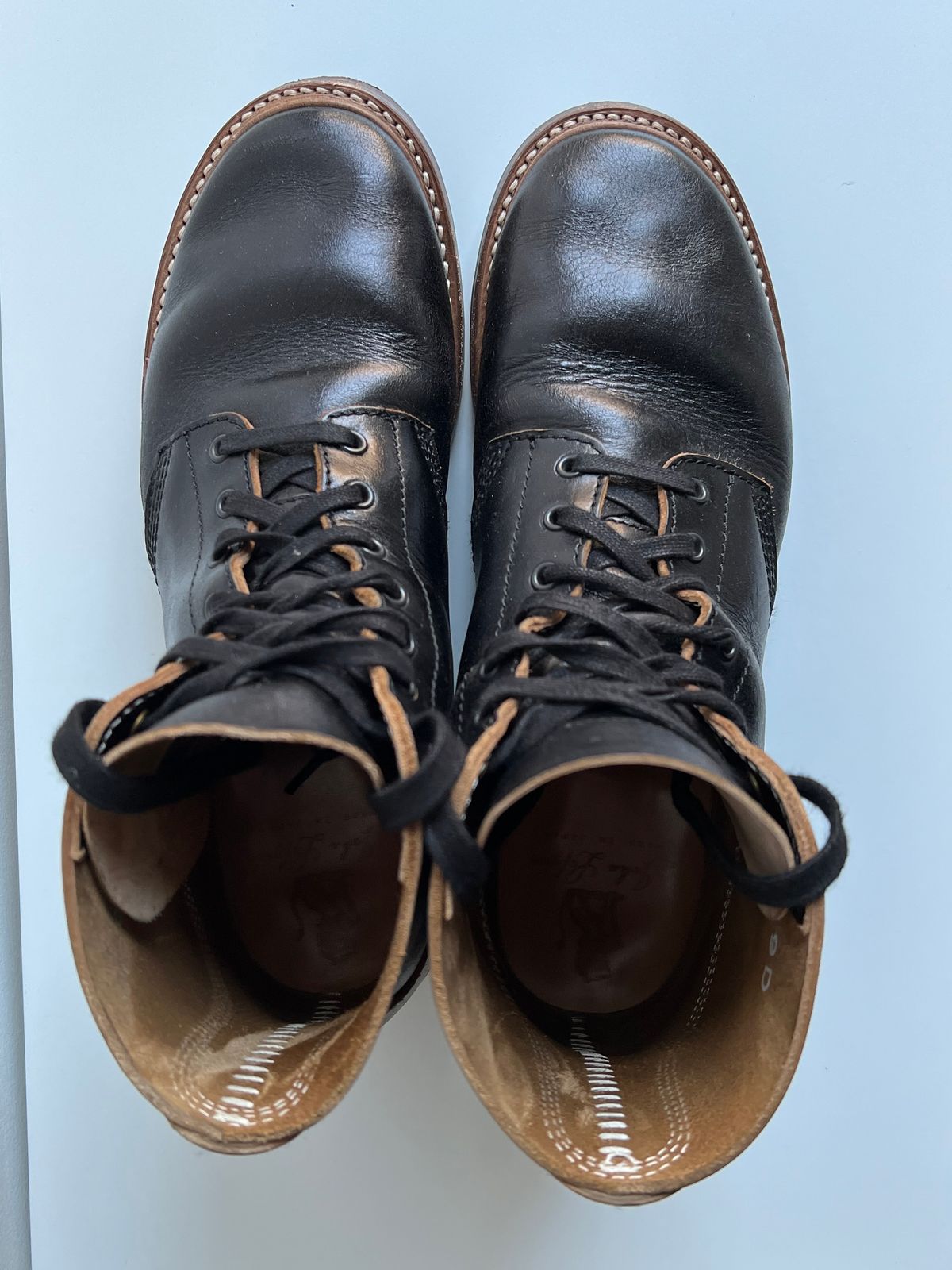 Photo by xb on January 5, 2024 of the John Lofgren M-43 Service Shoes in Shinki Black Teacore Horsebutt.