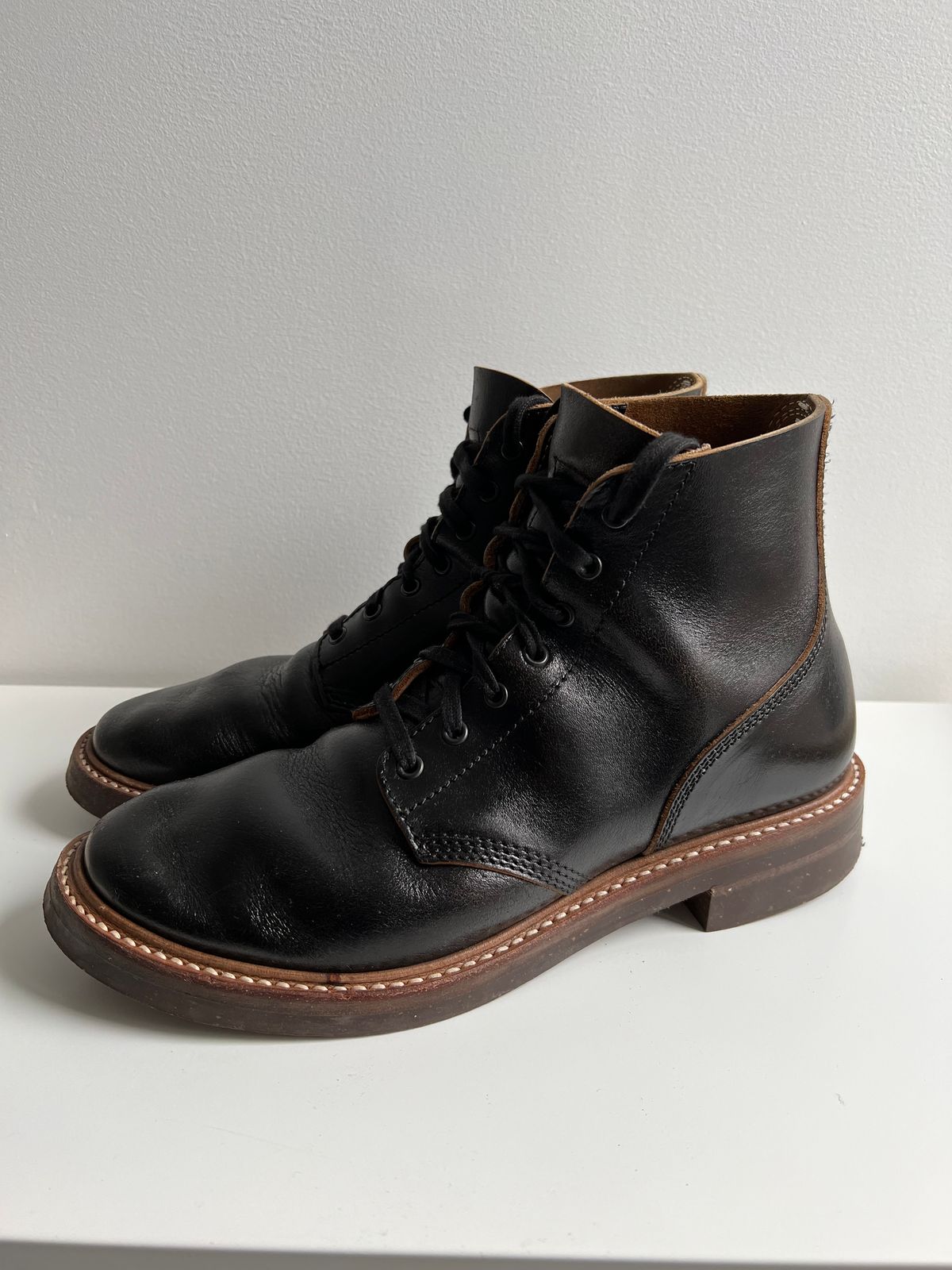 Photo by xb on March 5, 2024 of the John Lofgren M-43 Service Shoes in Shinki Black Teacore Horsebutt.