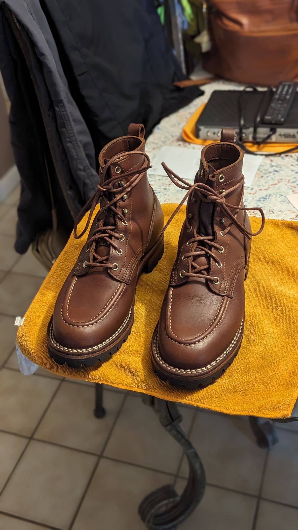 Photo by Briansbootpage on September 15, 2023 of the Nicks Moc Toe in Seidel 1964 Brown.